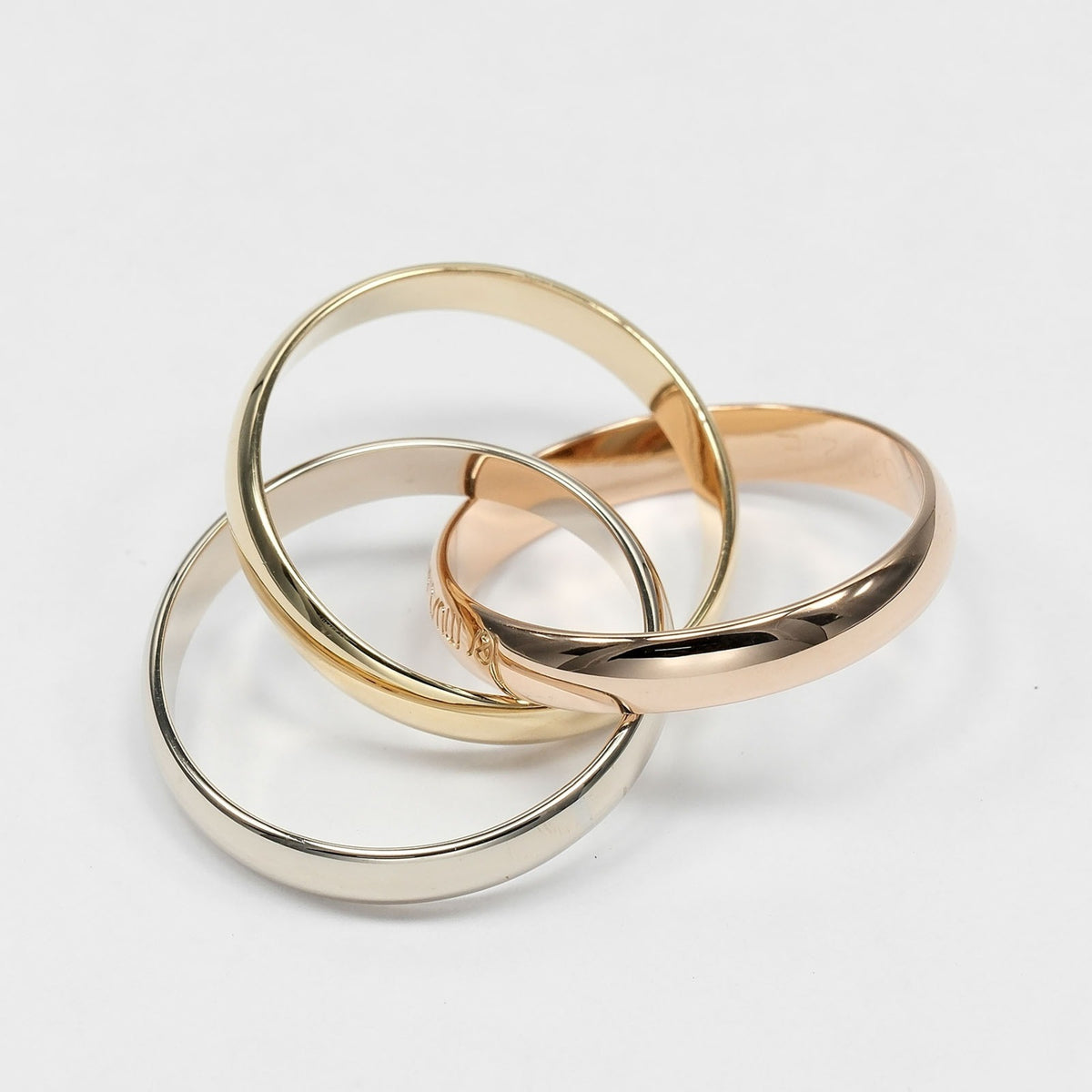 Cartier Pink Gold White Gold Yellow Gold Yellow Gold (18K) Pink Gold (18K) White Gold (18K) Band Ring (Pre-Owned)