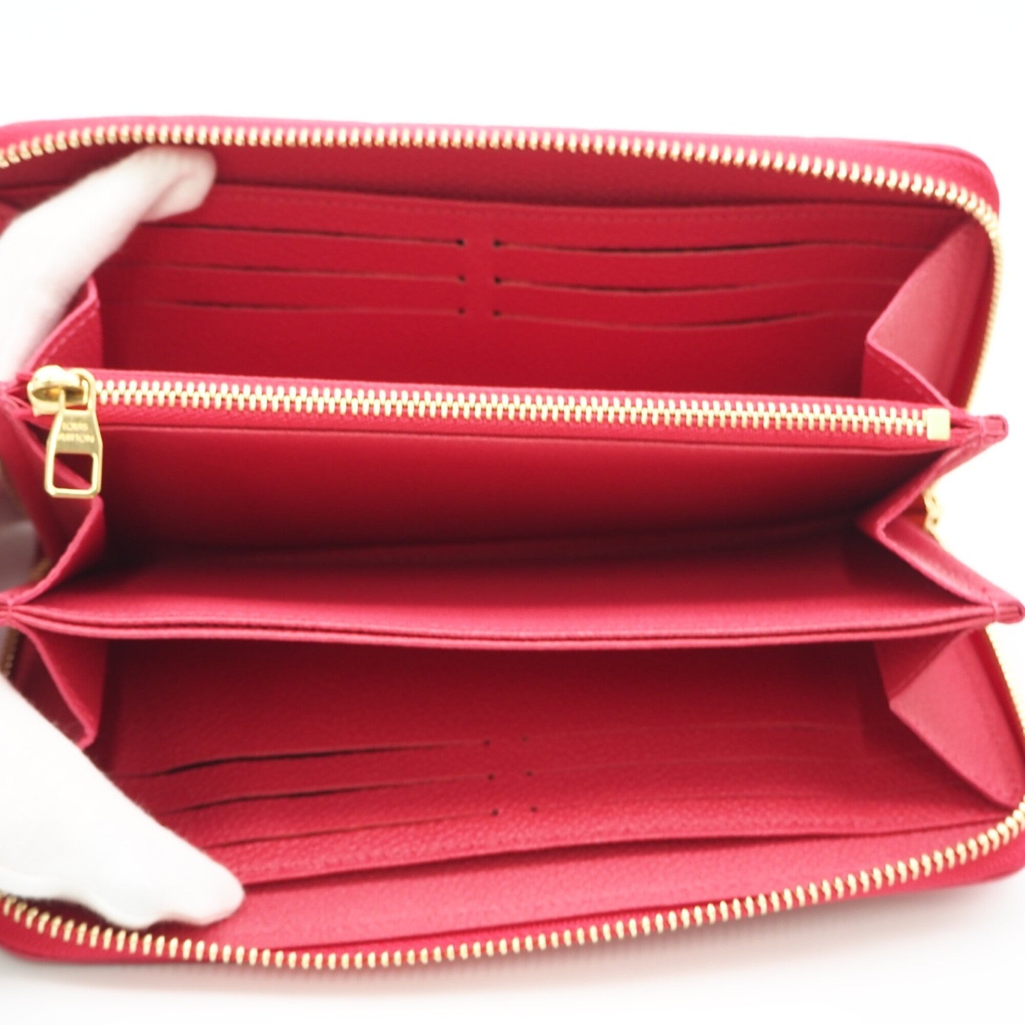 Louis Vuitton Monogram Empreinte Pink Leather Long Wallet (Bi-Fold) (Pre-Owned)