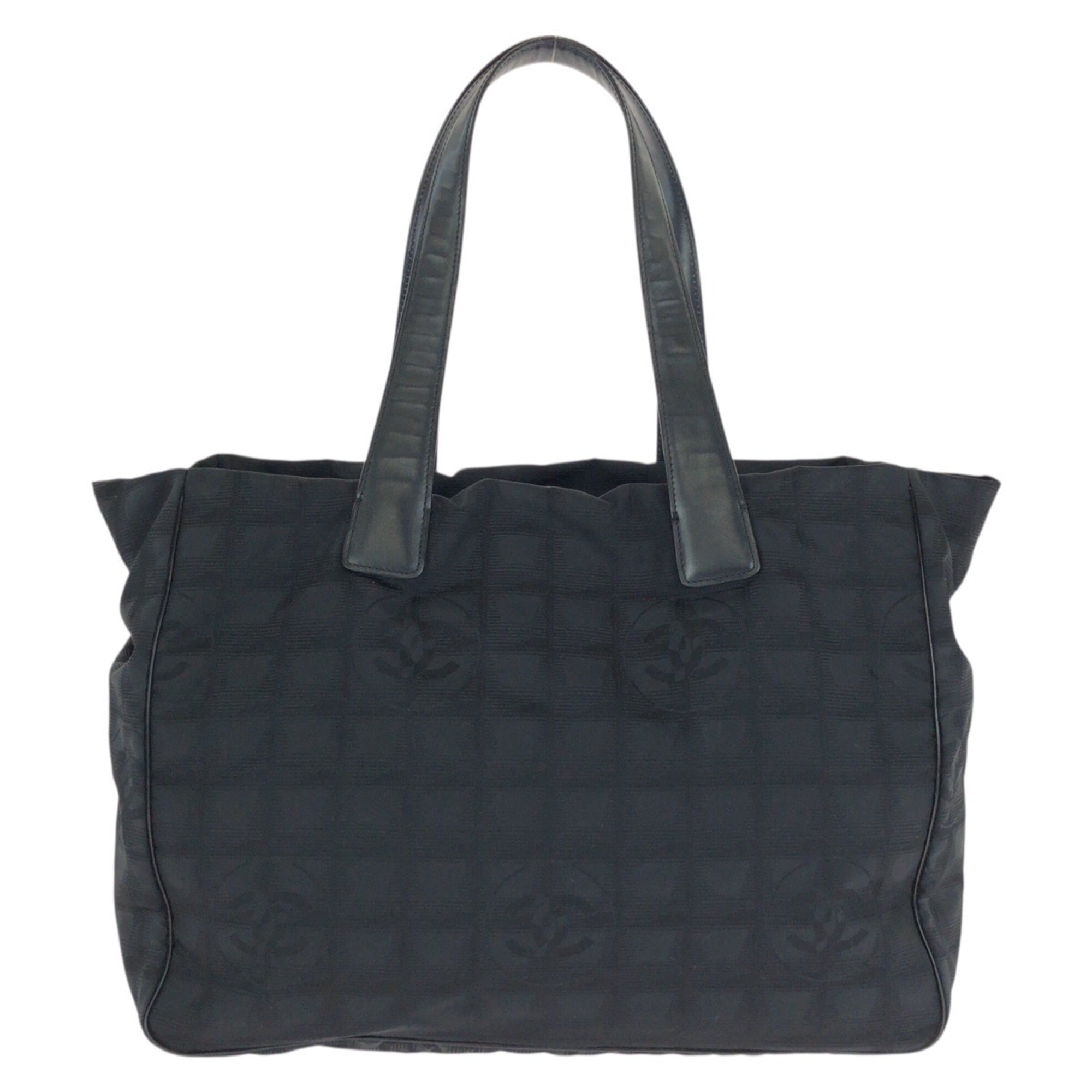 Chanel Black New Travel Line Shoulder Bag Tote Bag (Pre-Owned)