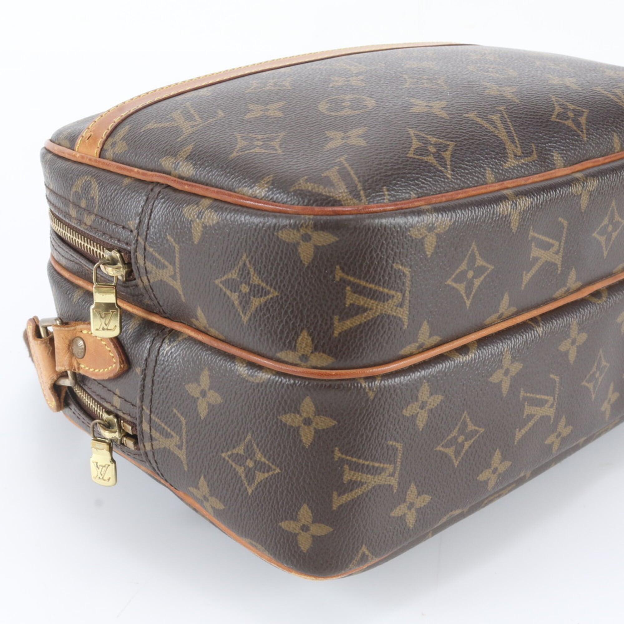 Louis Vuitton Monogram Brown Leather Coated Canvas Shoulder Bag (Pre-Owned)