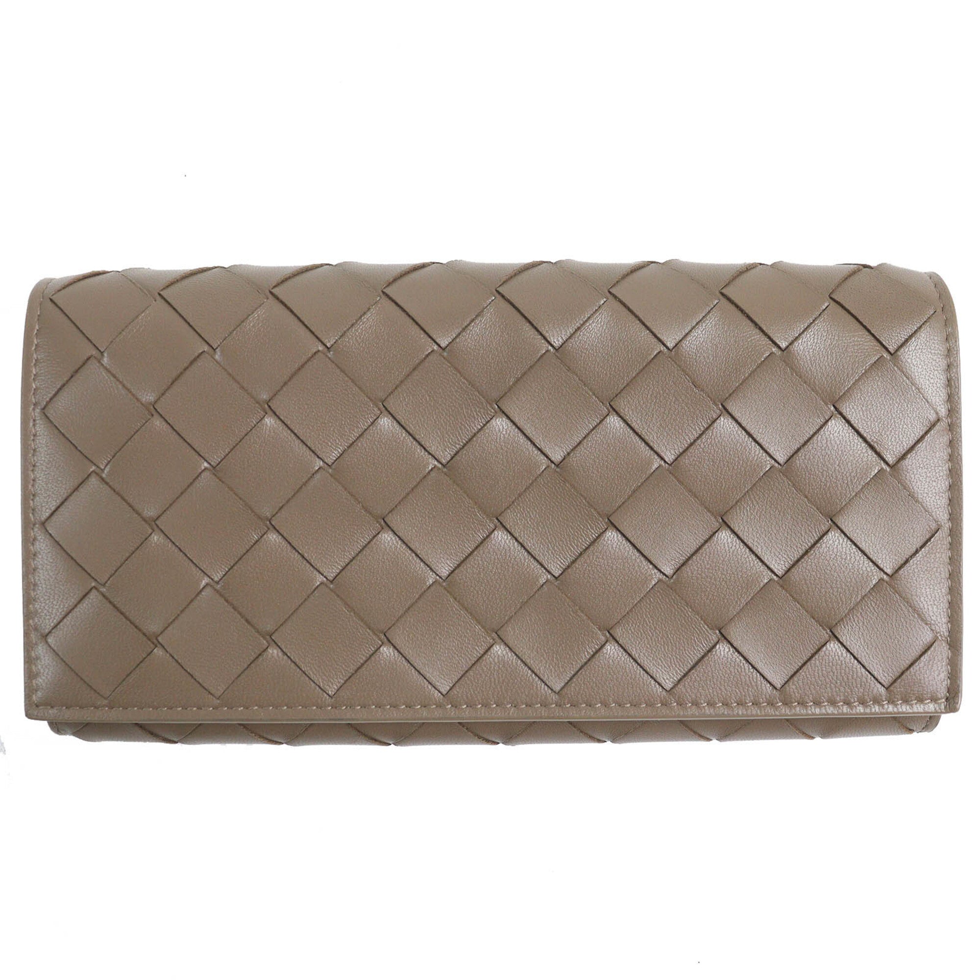 Bottega Veneta Brown Leather Long Wallet (Bi-Fold) (Pre-Owned)