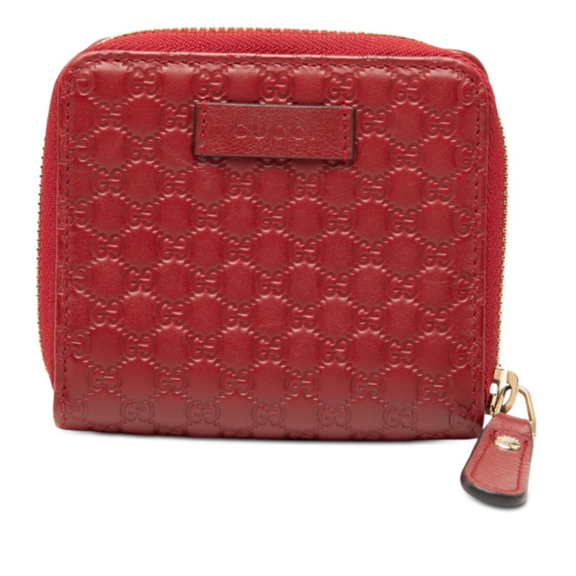 Gucci Red Color Leather Wallet (Bi-Fold) (Pre-Owned)