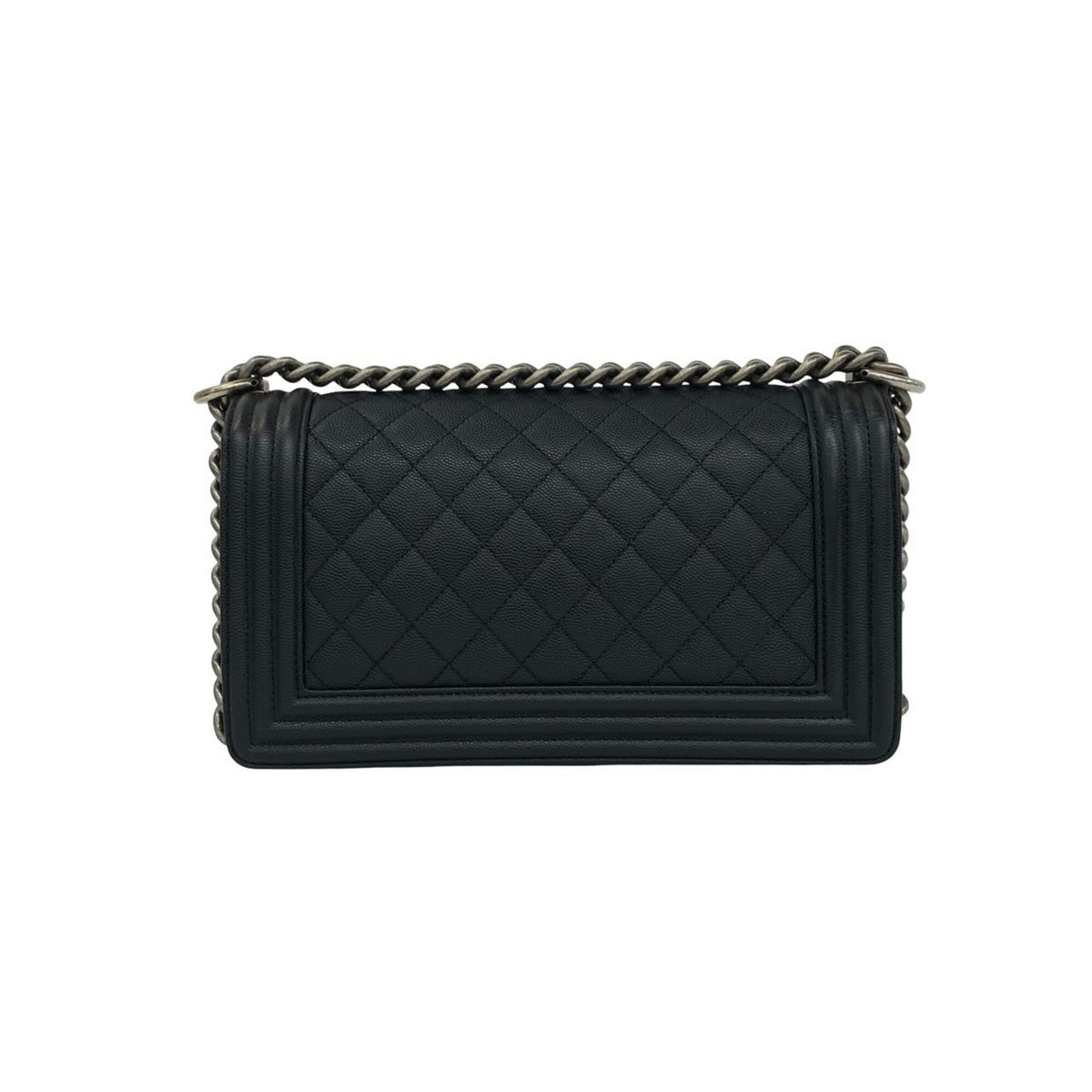 Chanel Black Grained Calfskin Shoulder Bag (Pre-Owned)