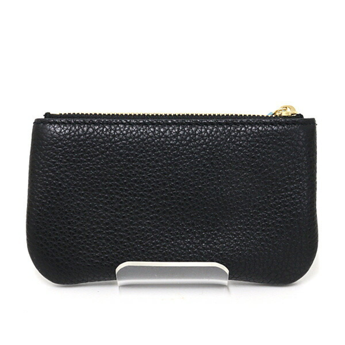 Salvatore Ferragamo Gancini Black Leather Coin Purse/Coin Case (Pre-Owned)