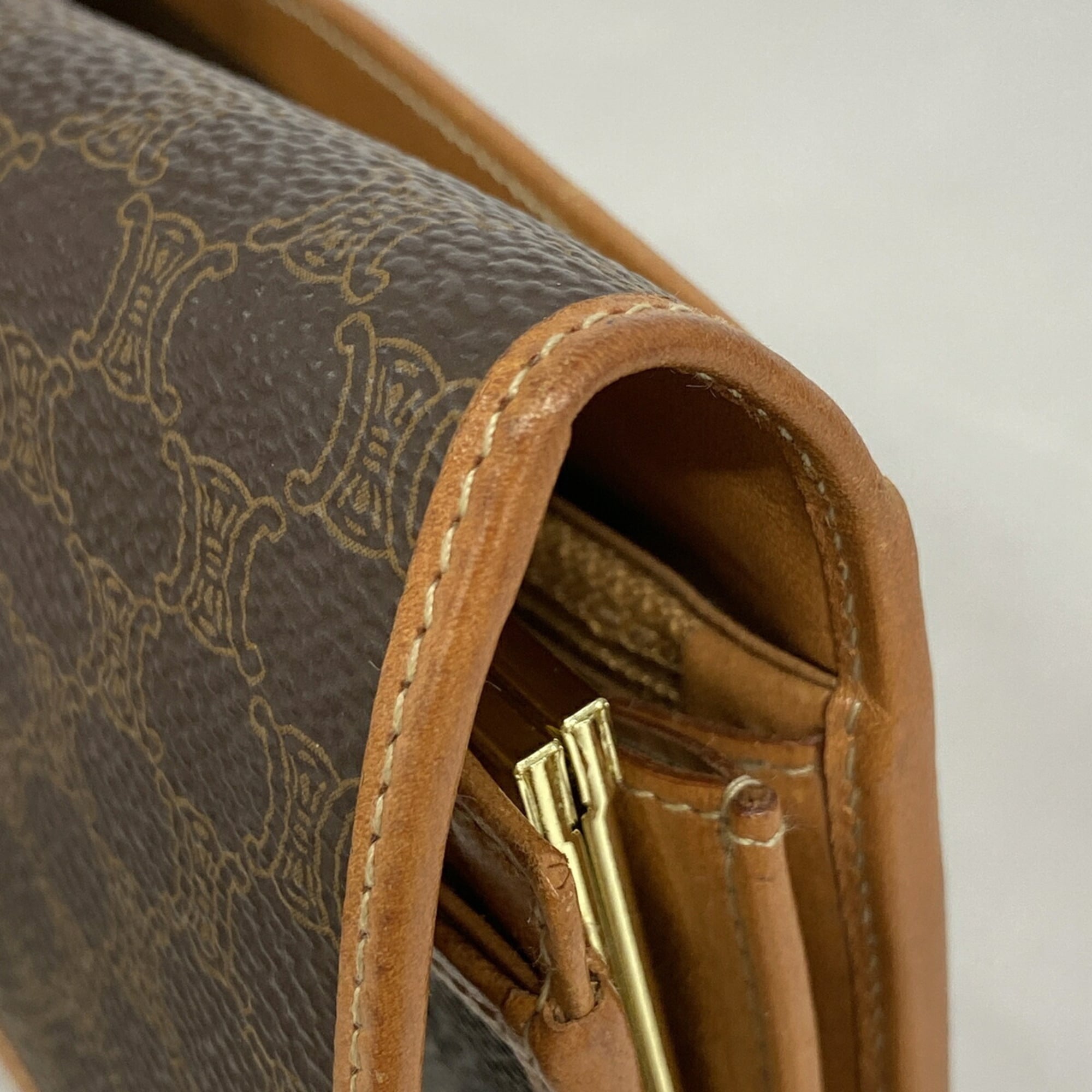 Celine Brown Pvc Long Wallet (Bi-Fold) (Pre-Owned)