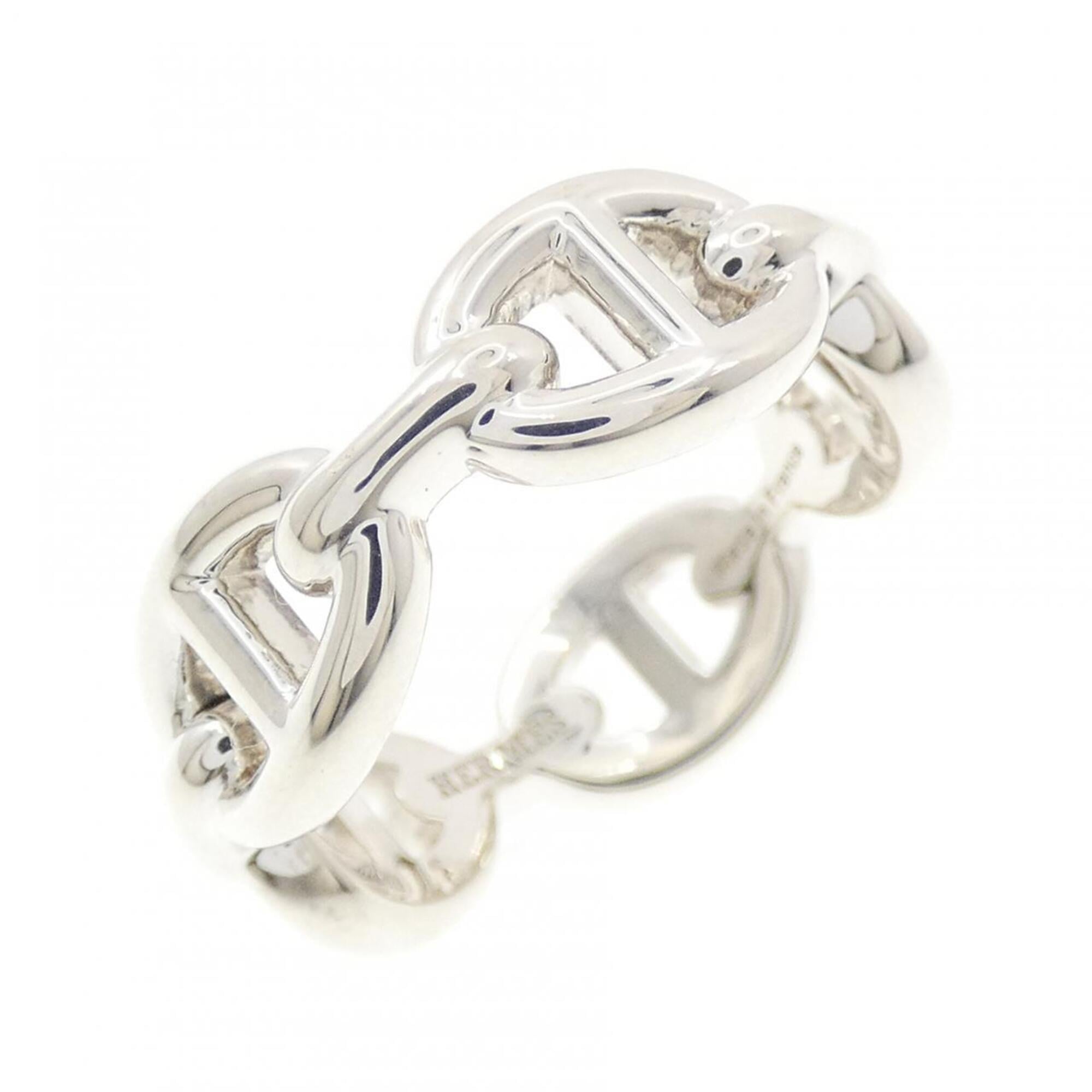Hermes Silver 925 Band Ring (Pre-Owned)