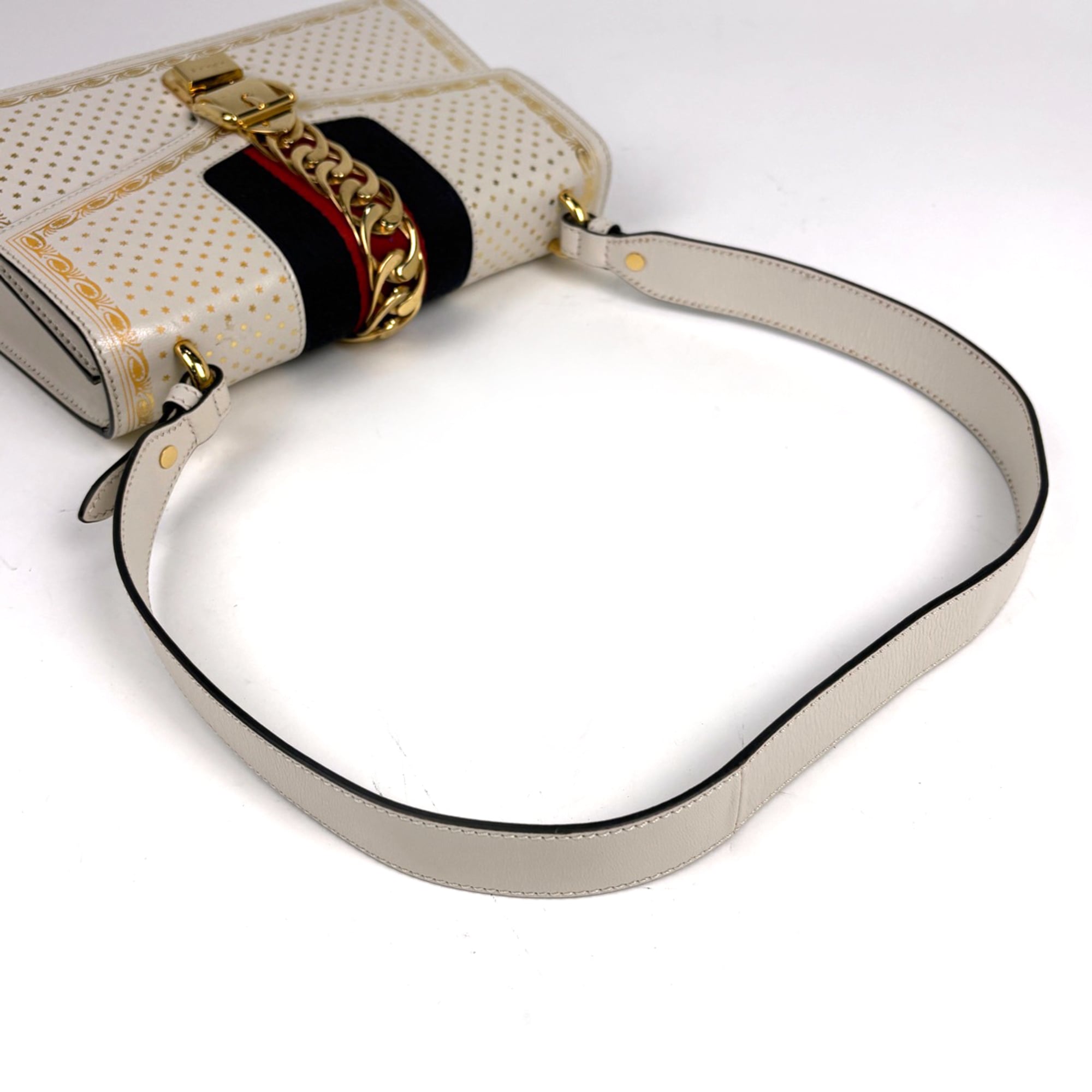Gucci Ivory Leather Shoulder Bag (Pre-Owned)
