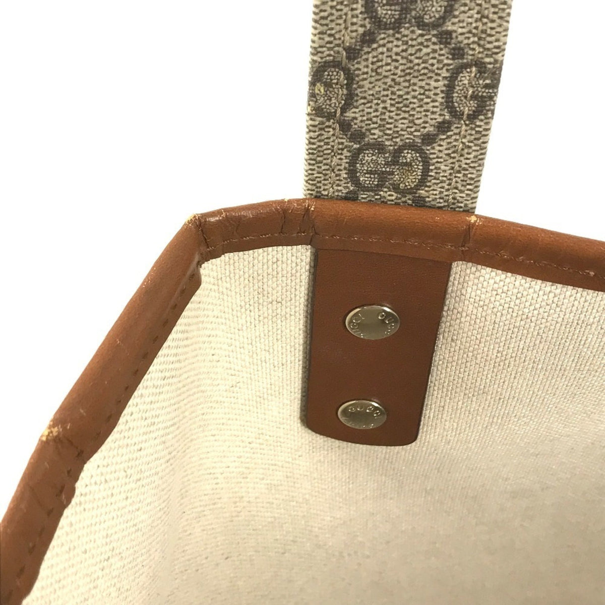 Gucci Beige Gg Supreme Canvas Shoulder Bag Tote Bag (Pre-Owned)