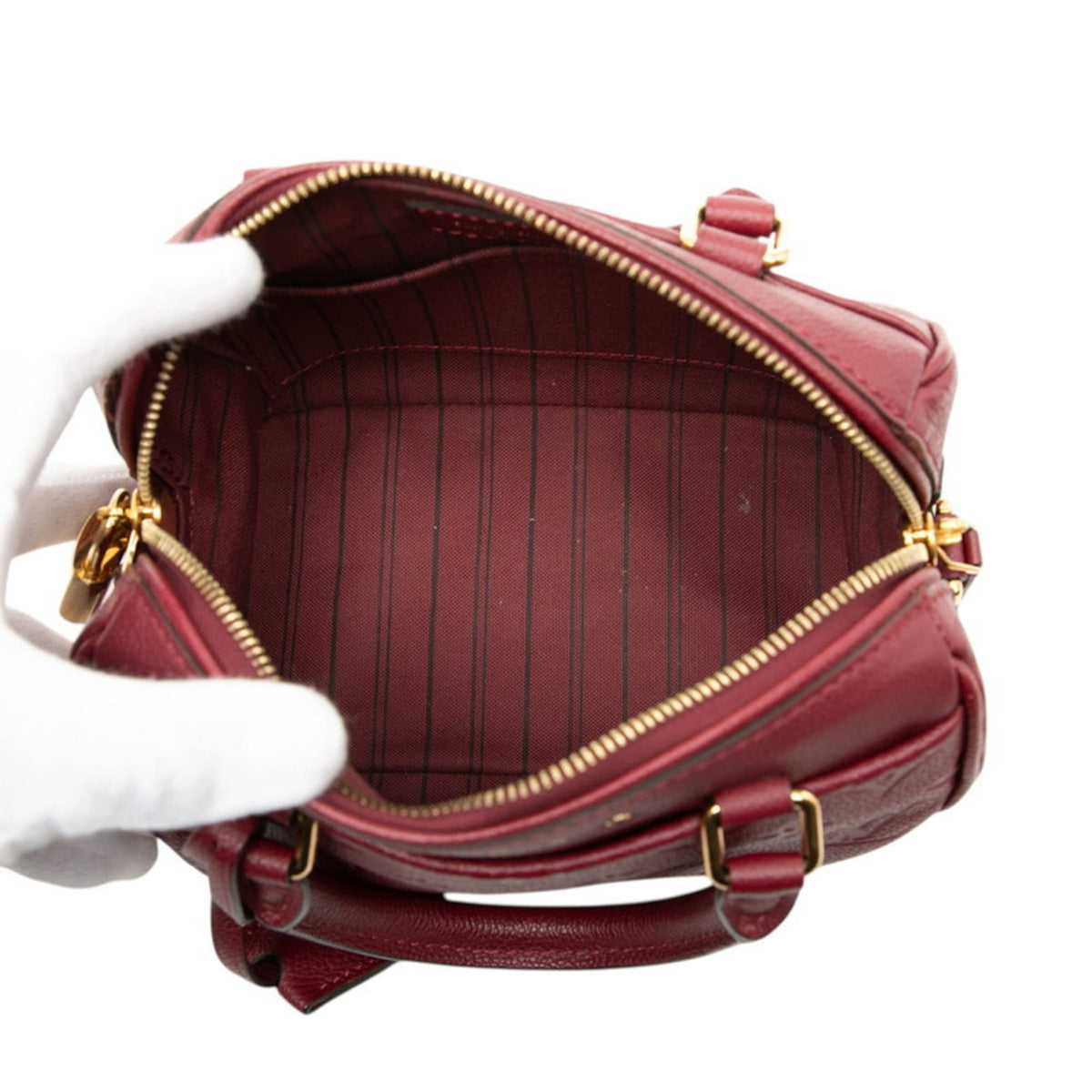 Louis Vuitton Bordeaux Red Color Wine Leather Shoulder Bag (Pre-Owned)
