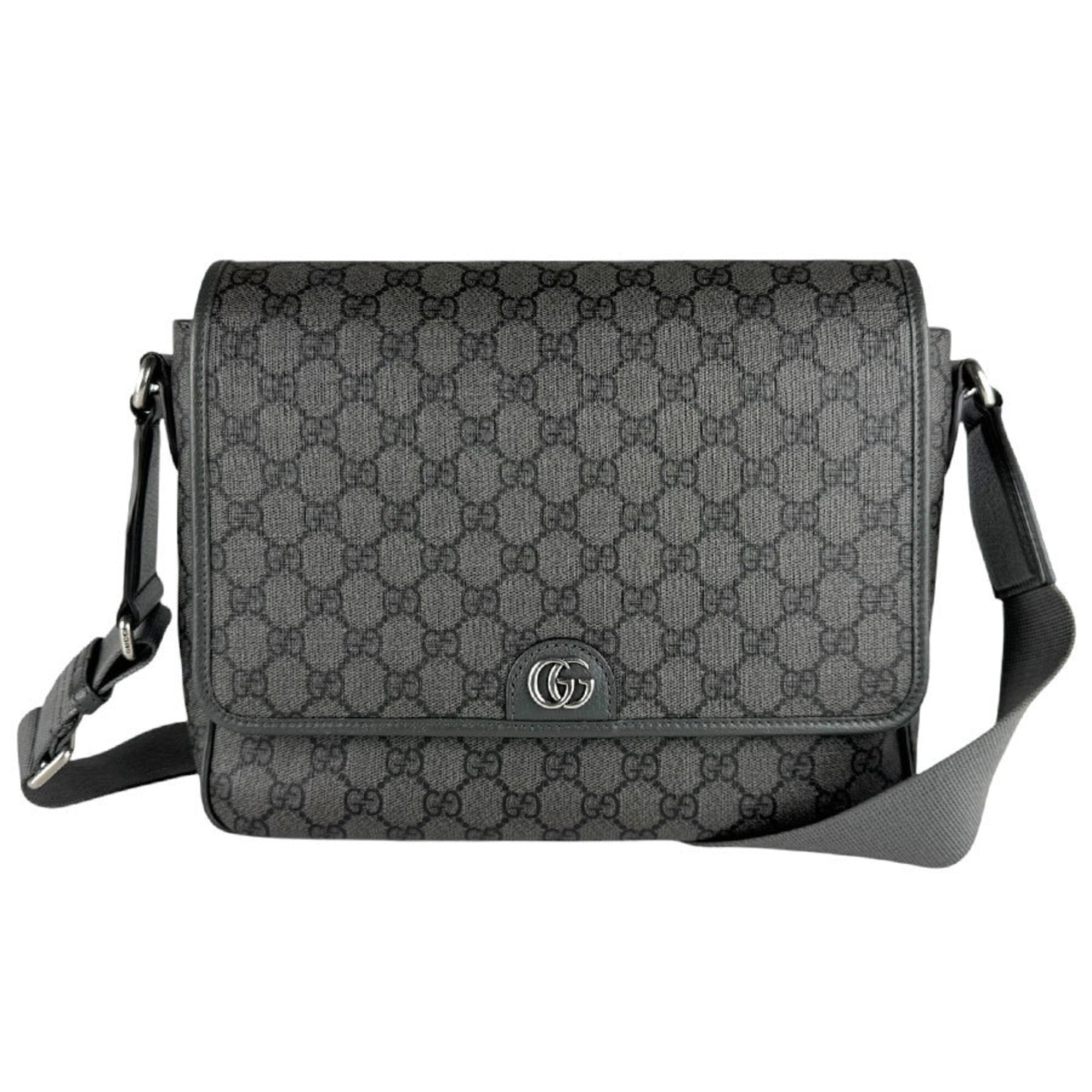 Gucci Gray Gg Supreme Shoulder Bag (Pre-Owned)