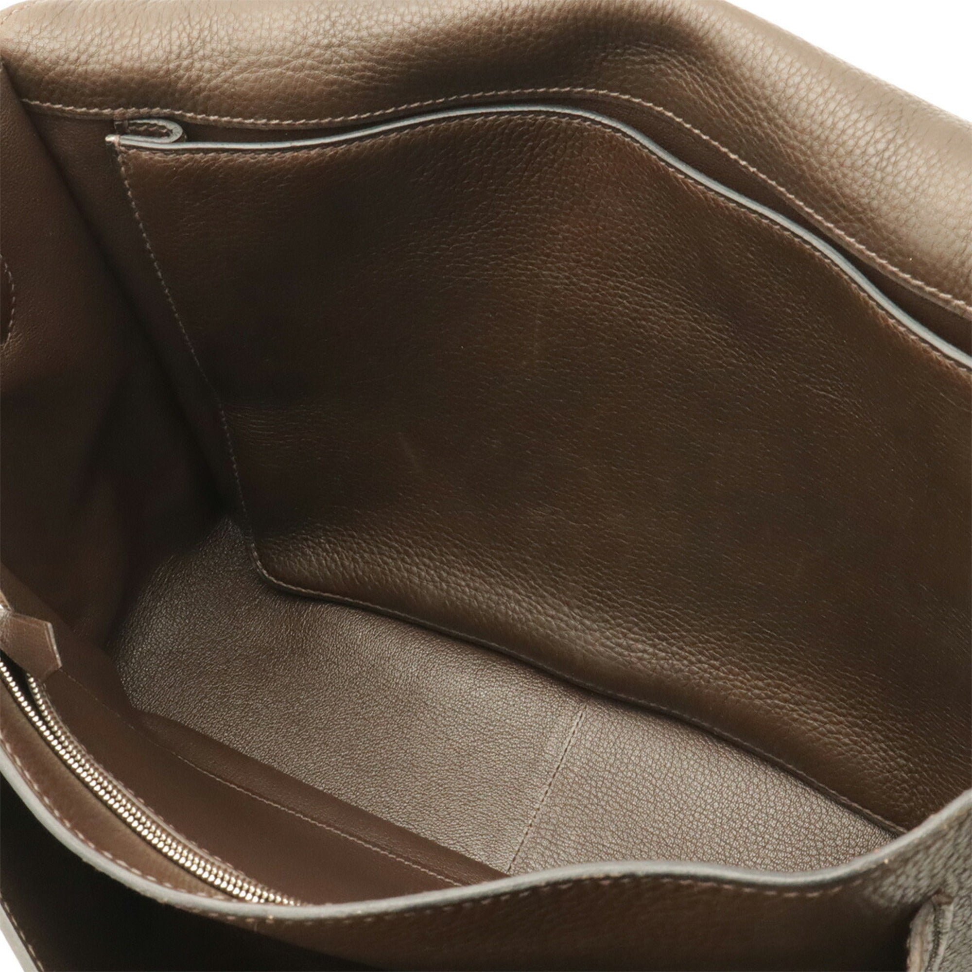 Hermes Brown Taurillon Clemence Leather Shoulder Bag (Pre-Owned)