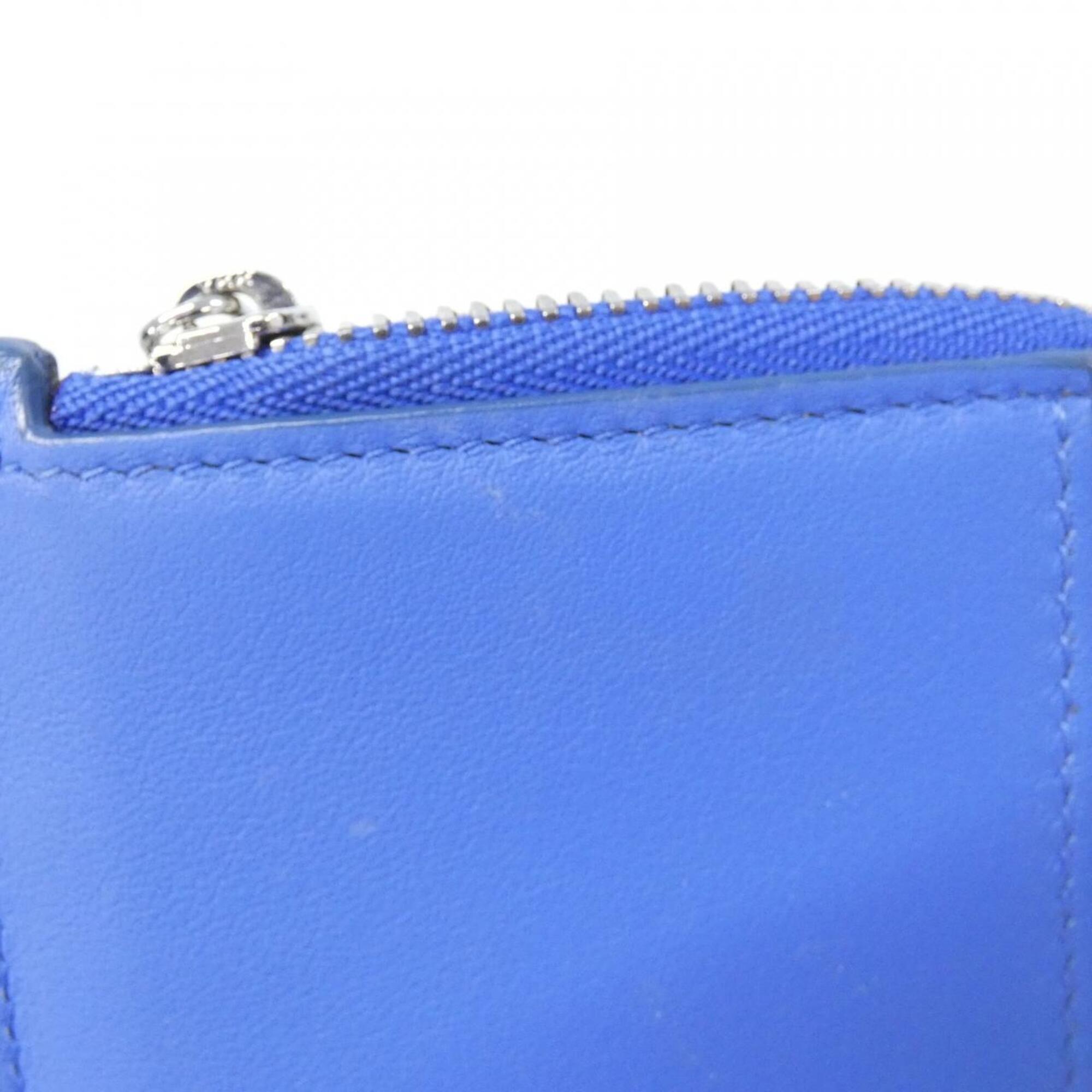 Loewe Blue Leather Coin Purse/Coin Case (Pre-Owned)