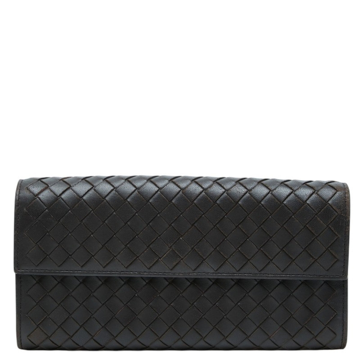 Bottega Veneta Brown Leather Long Wallet (Bi-Fold) (Pre-Owned)
