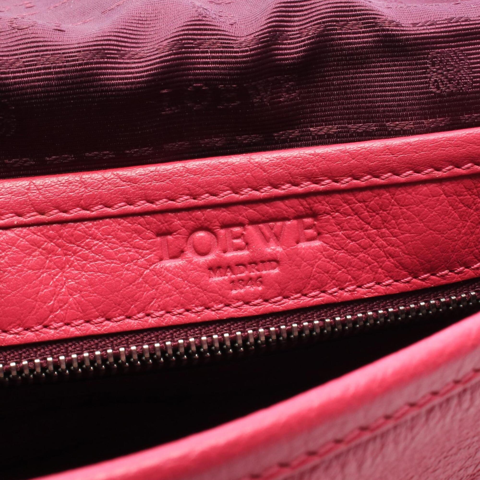 Loewe Pink Leather Handbag Shoulder Bag (Pre-Owned)