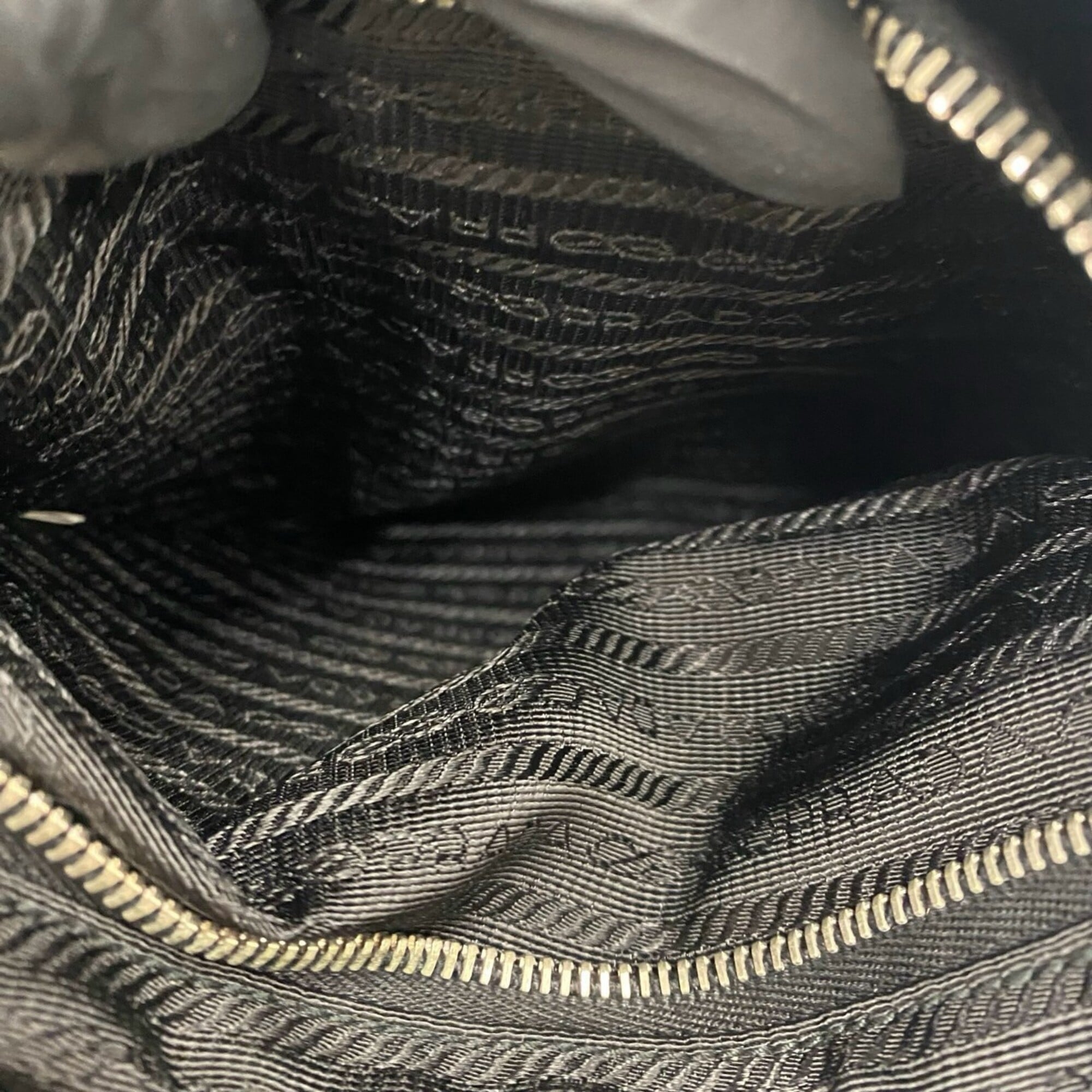 Prada Black Nylon Leather Backpack (Pre-Owned)