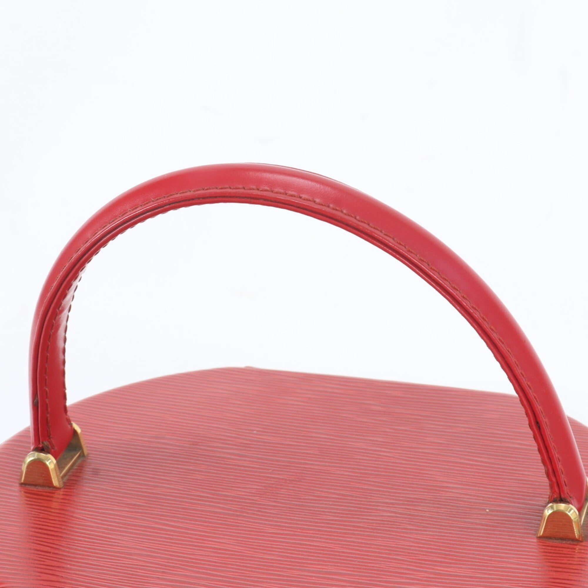 Louis Vuitton Castilian Red Leather Handbag (Pre-Owned)