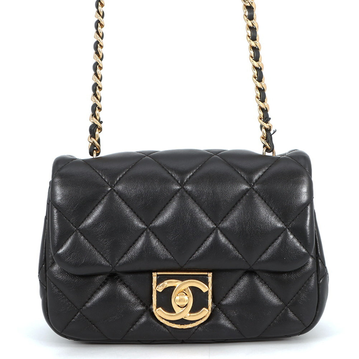 Chanel Black Leather Shoulder Bag (Pre-Owned)