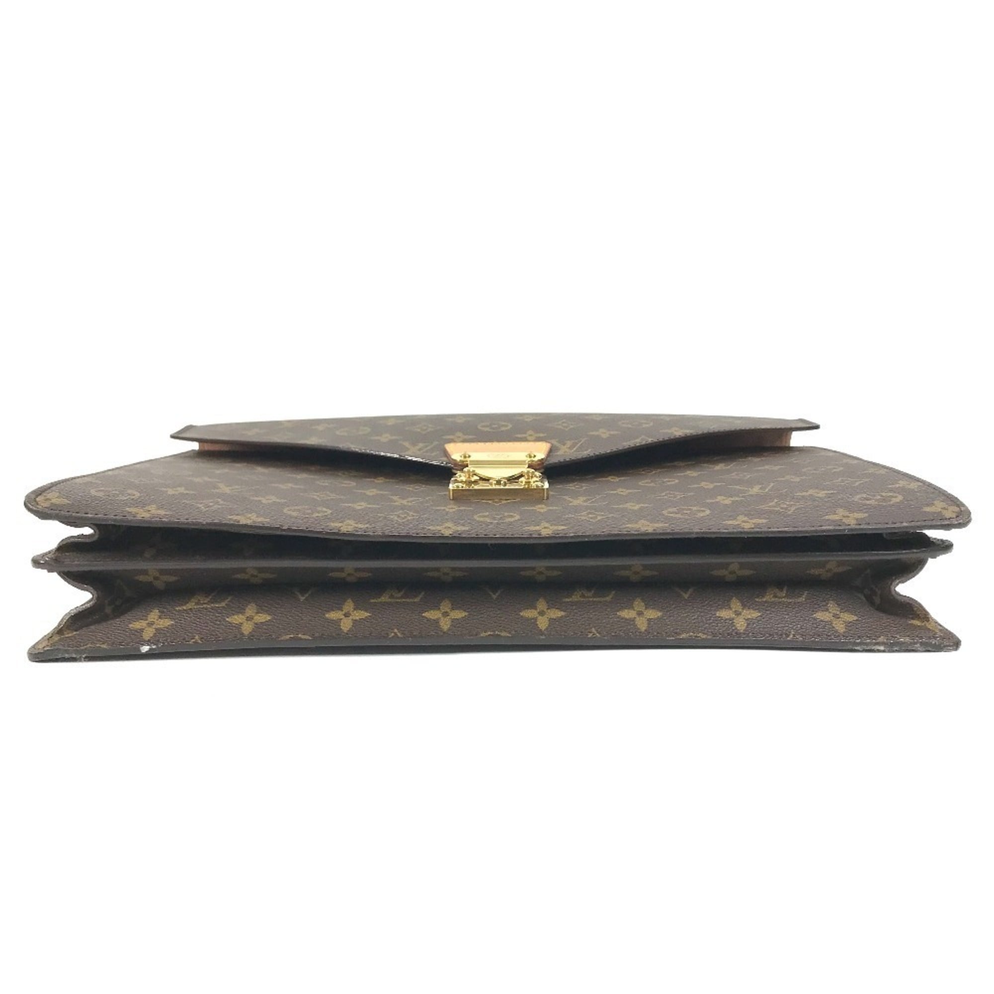 Louis Vuitton Brown Monogram Monogram Briefcase Handbag Tote Bag (Pre-Owned)