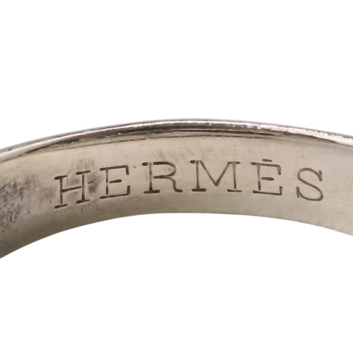 Hermes Silver Silver 925 Band Ring (Pre-Owned)