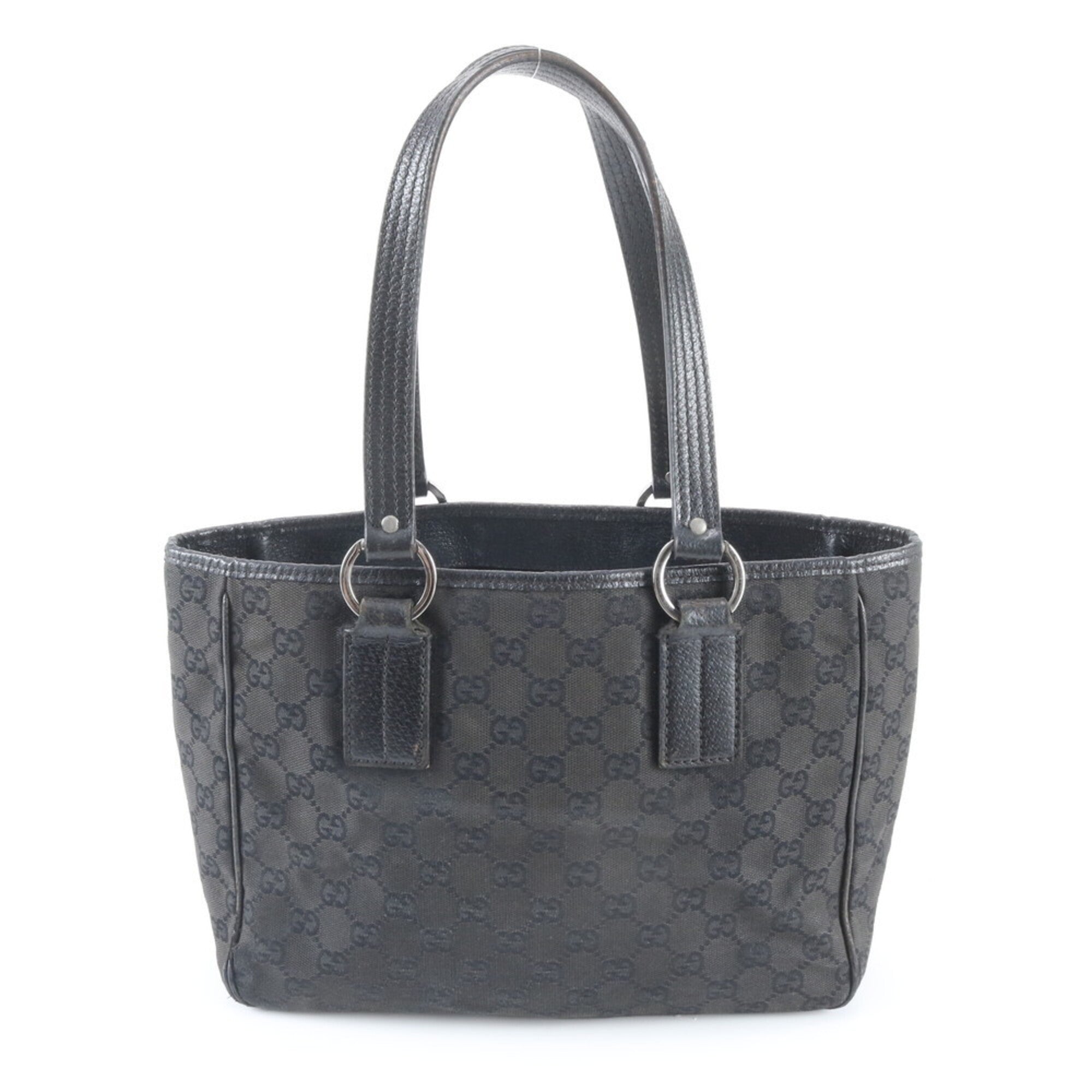 Gucci Black White Leather Canvas (Pre-Owned)