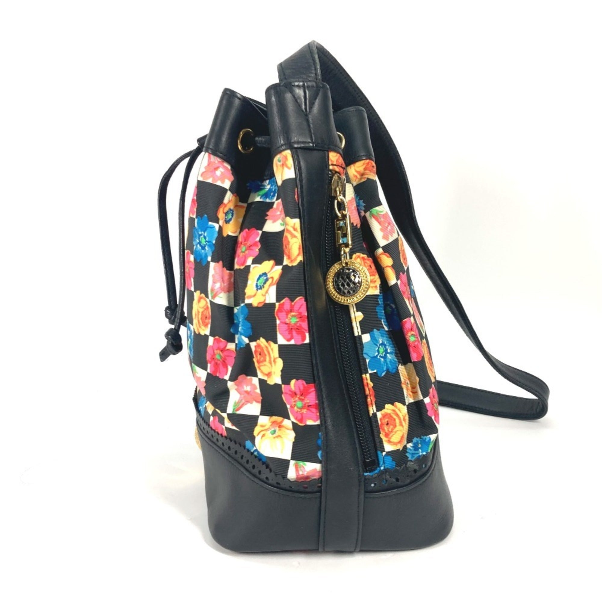 Versace Black Multi-Color Pvc Shoulder Bag (Pre-Owned)
