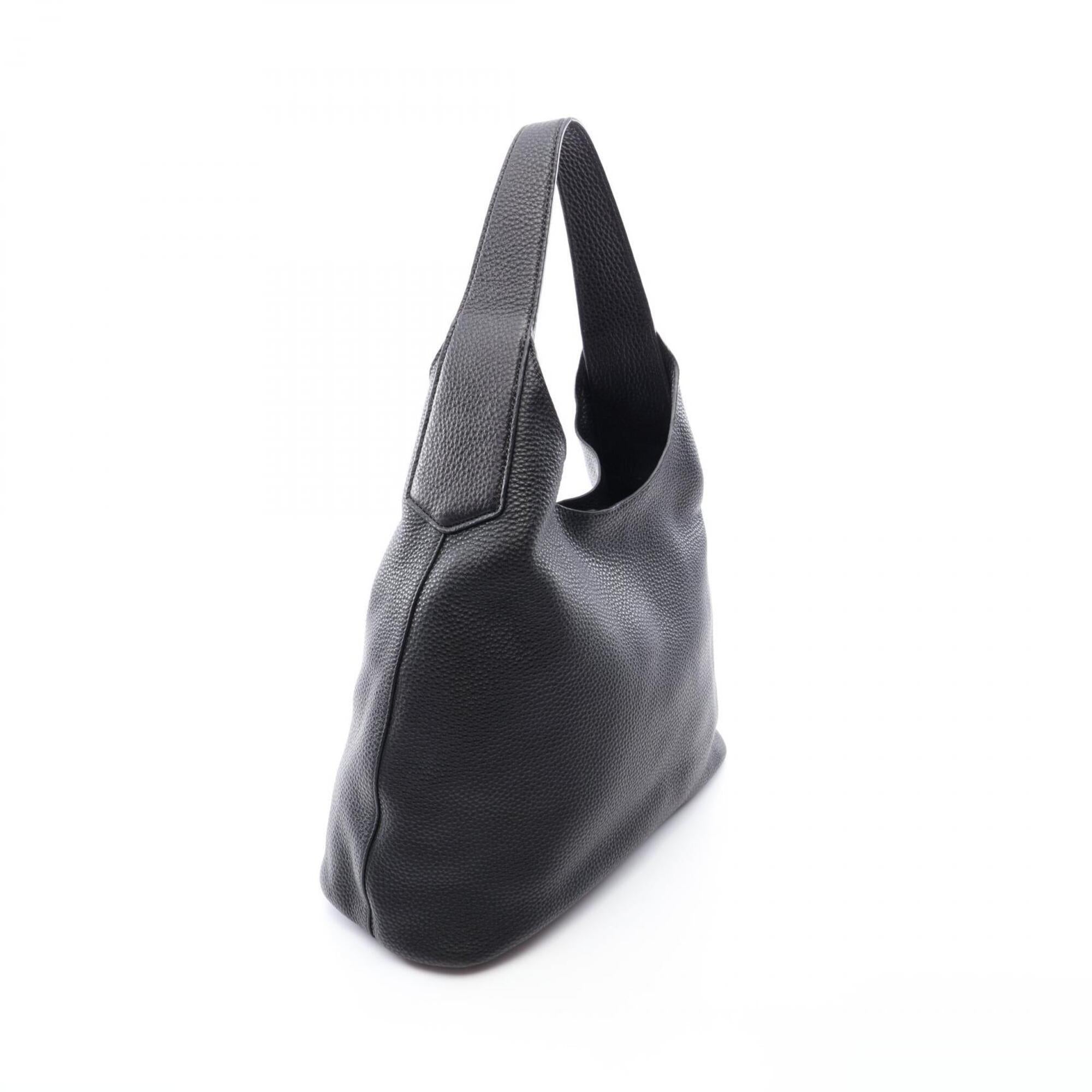 Prada Black Leather Handbag Shoulder Bag (Pre-Owned)