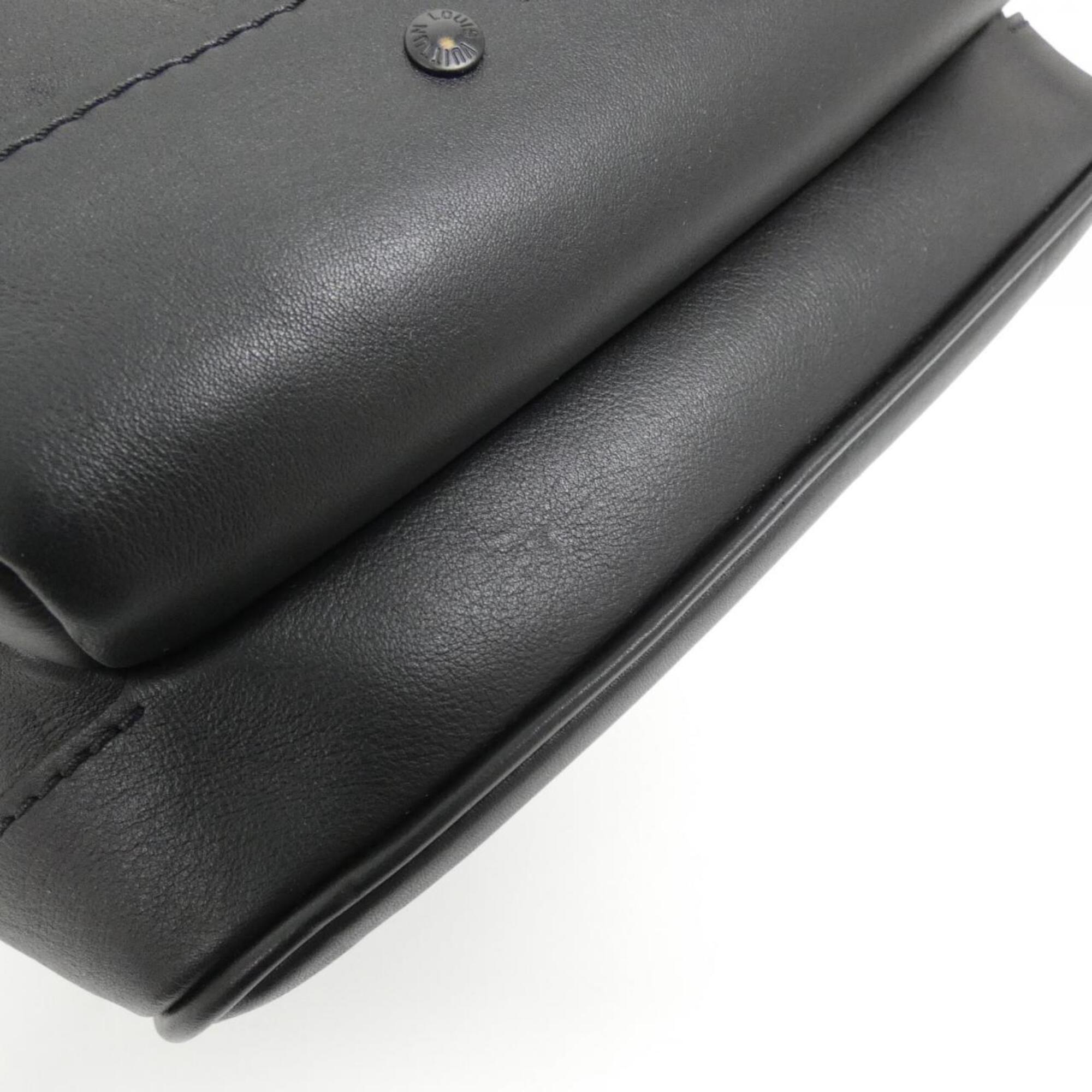 Louis Vuitton Black Leather Shoulder Bag (Pre-Owned)