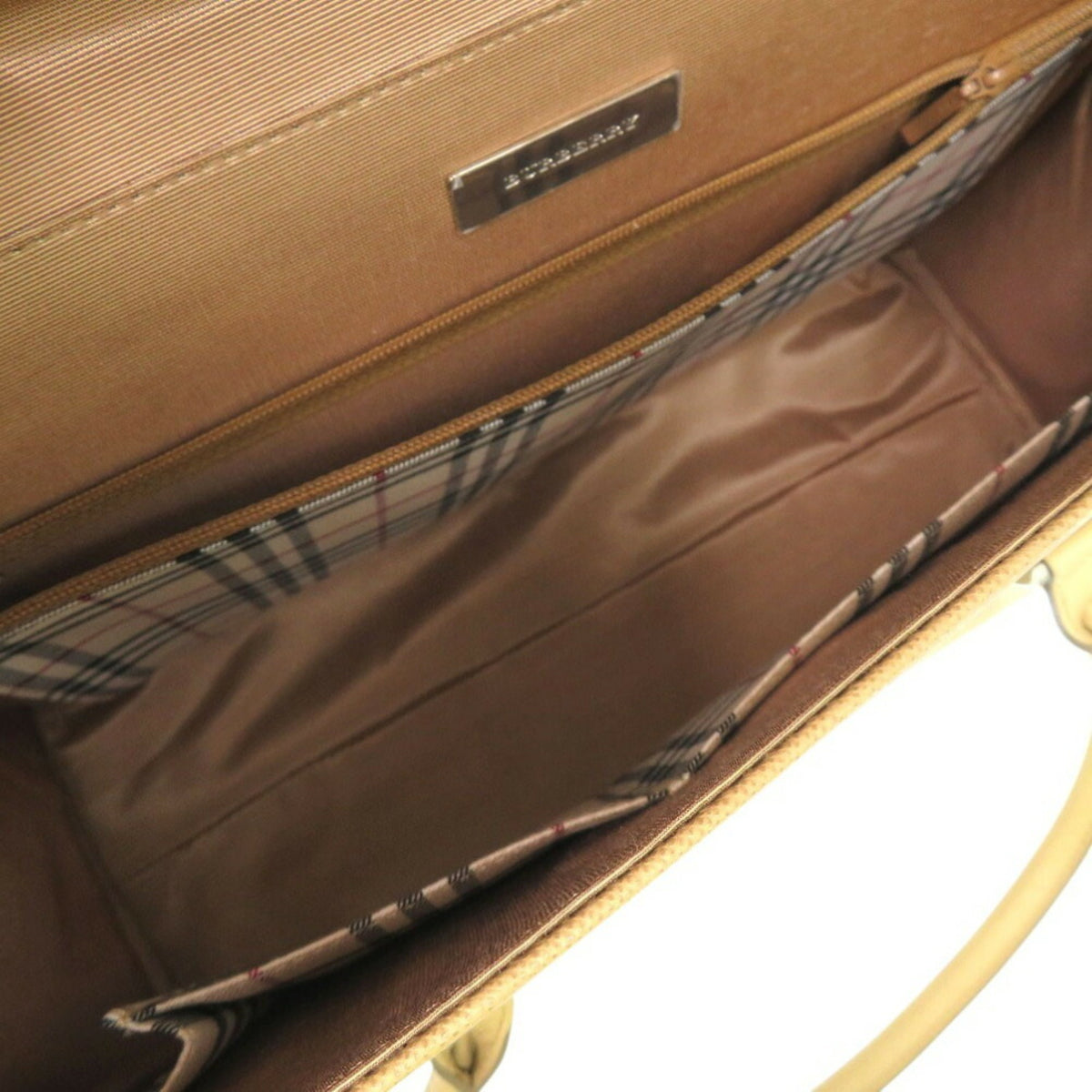 Burberry Beige Pvc Handbag (Pre-Owned)