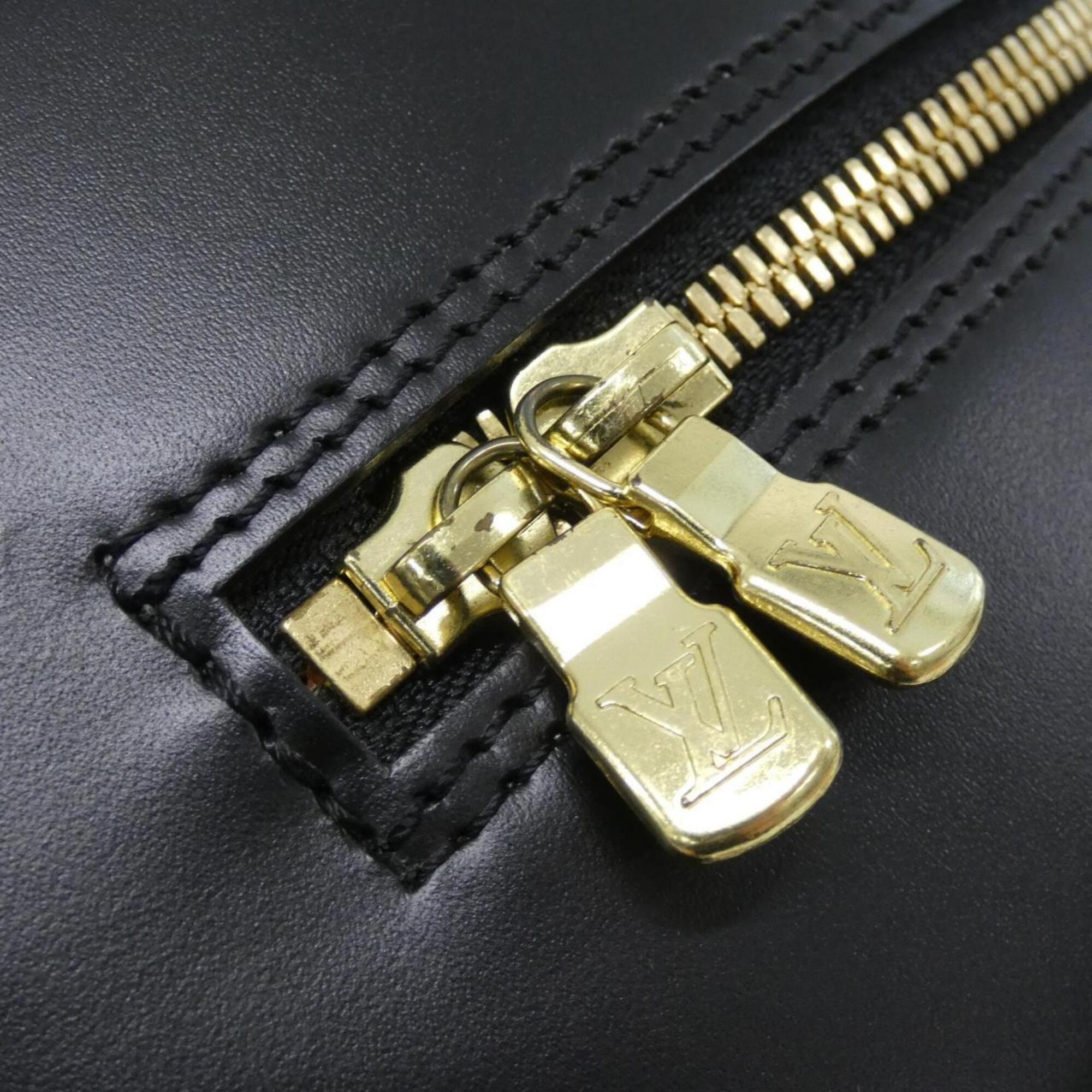 Louis Vuitton Black Leather Handbag (Pre-Owned)