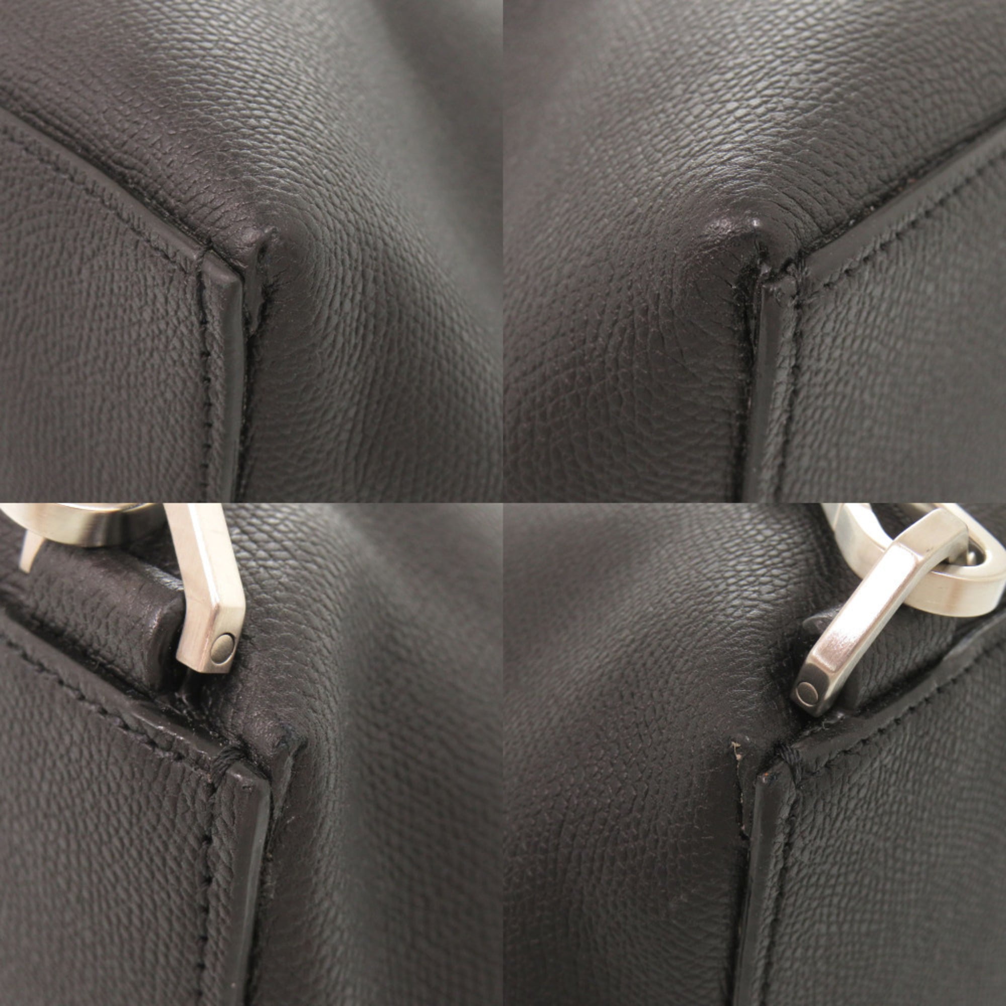 Valextra Black Leather Tote Bag (Pre-Owned)