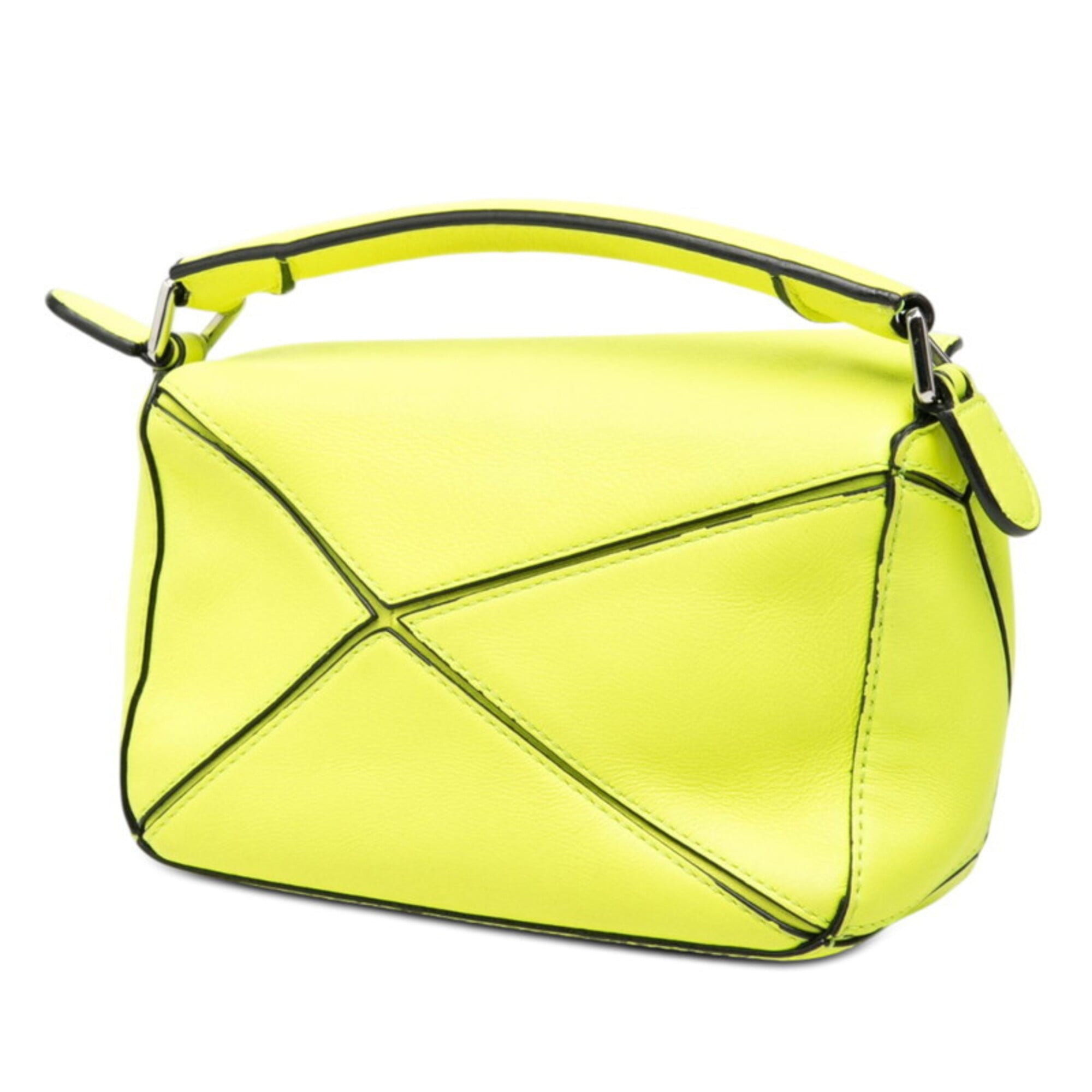 Loewe Green Leather Handbag Shoulder Bag (Pre-Owned)