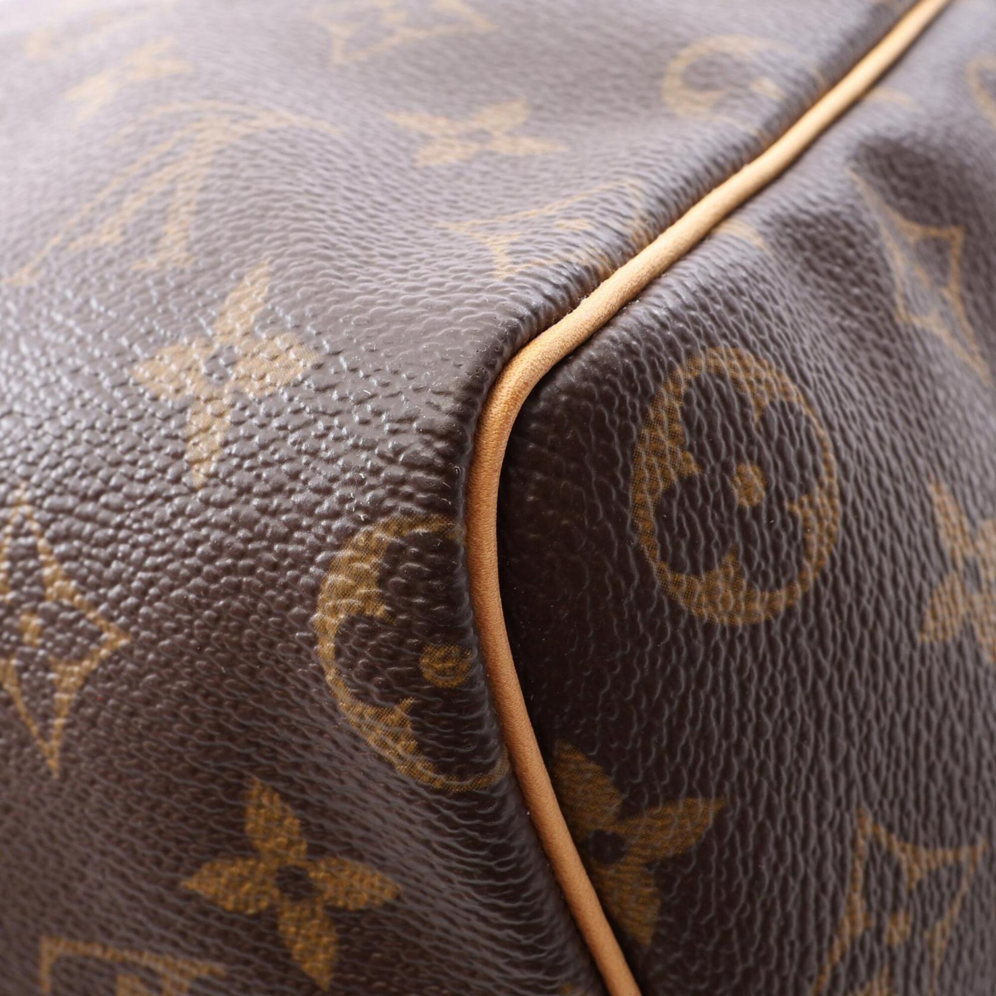 Louis Vuitton Brown Coated Canvas Monogram Leather Handbag (Pre-Owned)