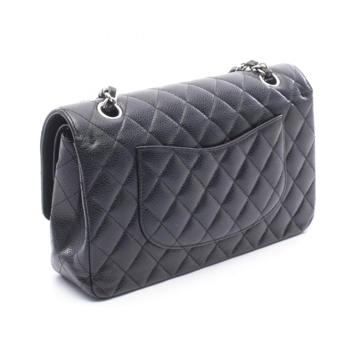 Chanel Black Grained Calfskin Handbag Shoulder Bag (Pre-Owned)
