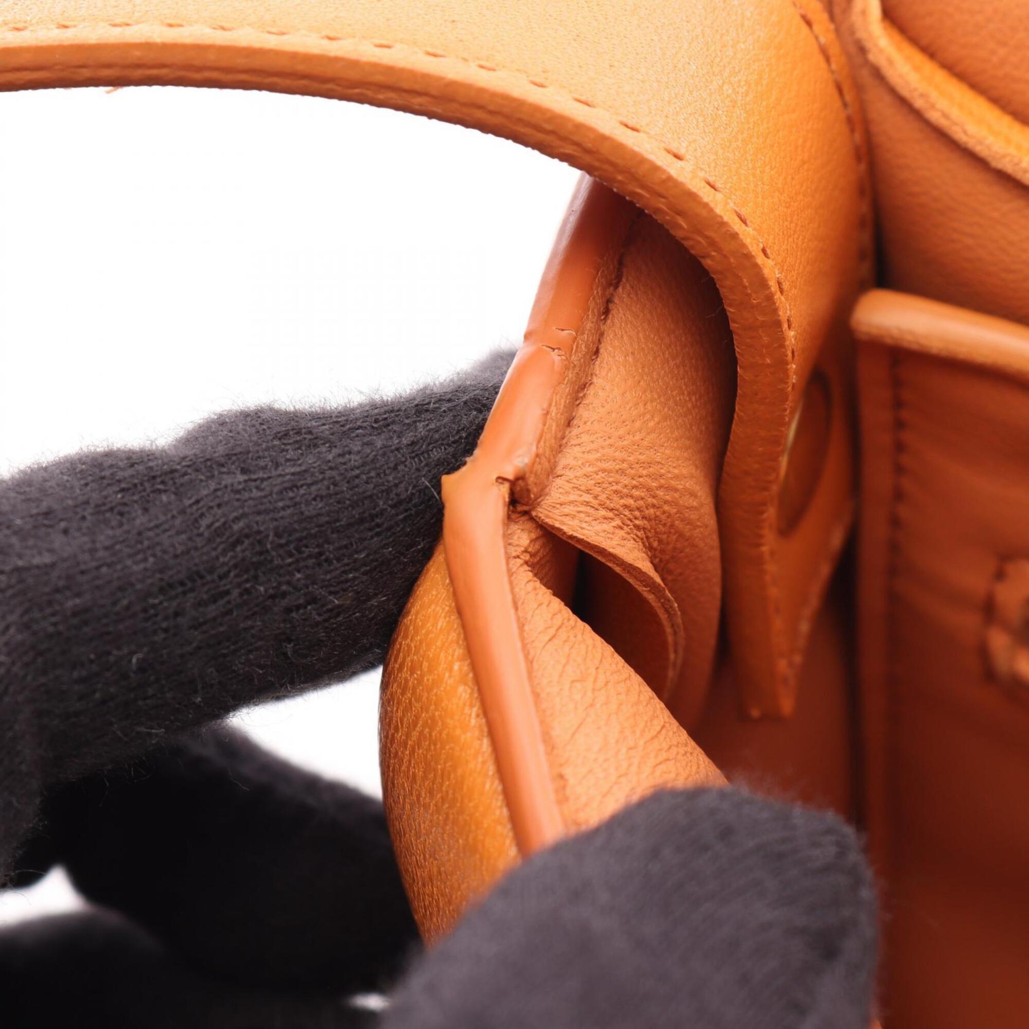 Bottega Veneta Intrecciato Orange Leather Handbag Shoulder Bag (Pre-Owned)