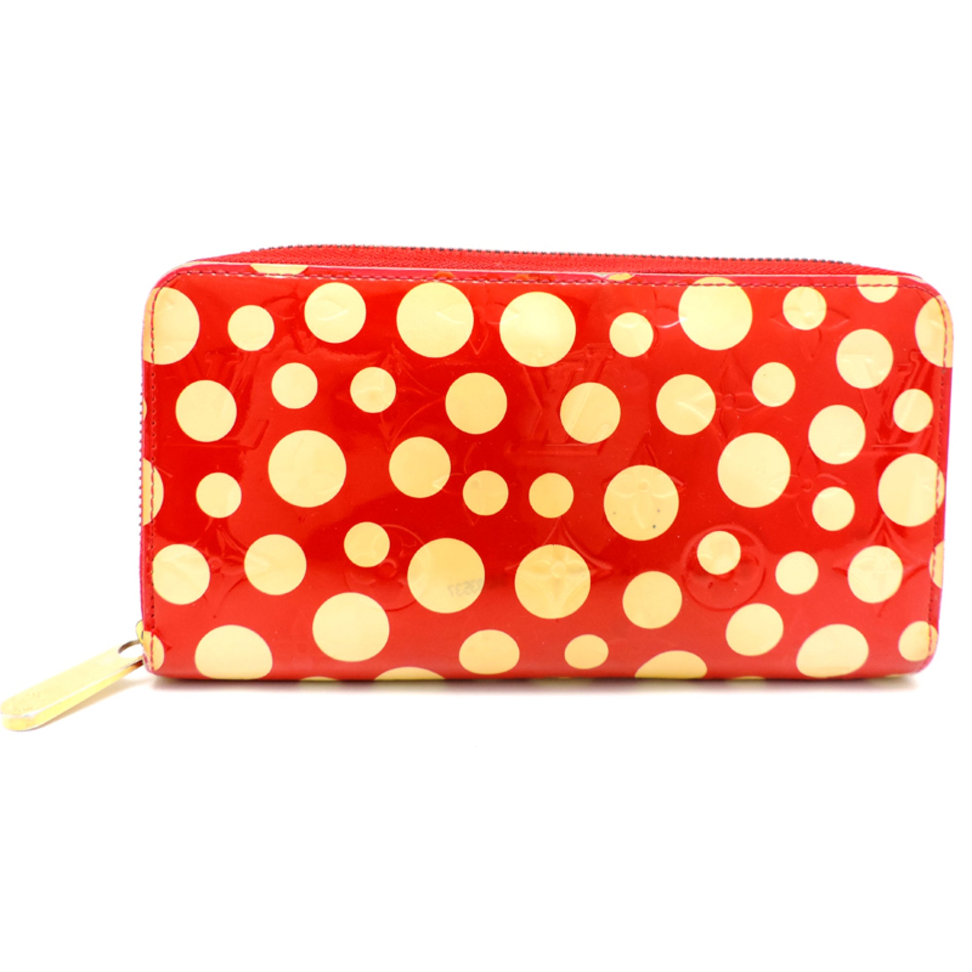 Louis Vuitton Red Color Rouge White Vernis Long Wallet (Bi-Fold) (Pre-Owned)