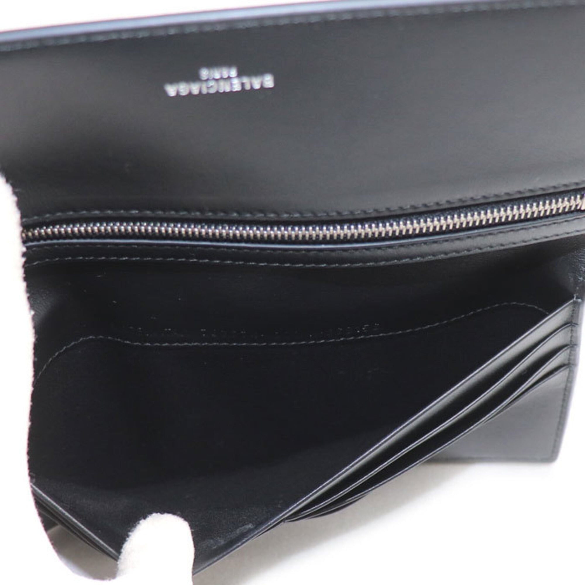 Balenciaga Black Leather Long Wallet (Bi-Fold) (Pre-Owned)