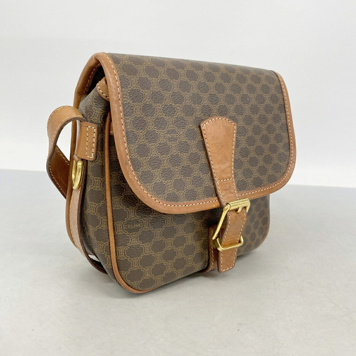 Celine Brown Pvc Shoulder Bag (Pre-Owned)