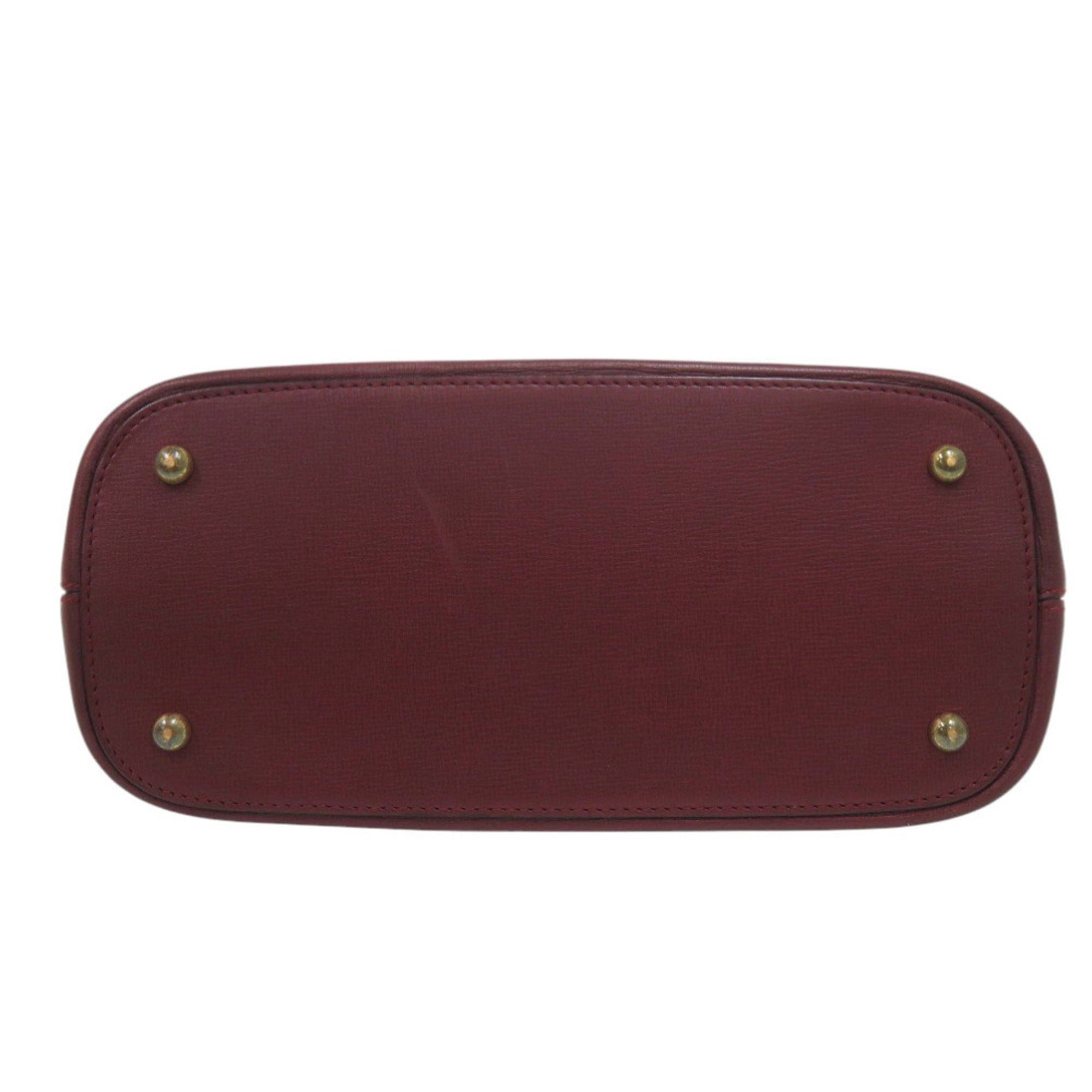 Cartier Bordeaux Red Color Leather Handbag (Pre-Owned)