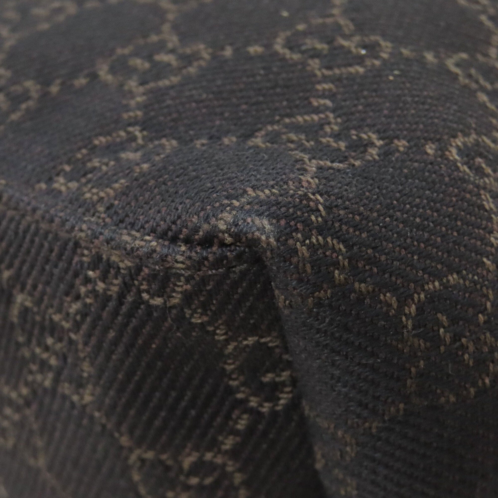 Gucci Dark Brown Canvas Shoulder Bag (Pre-Owned)