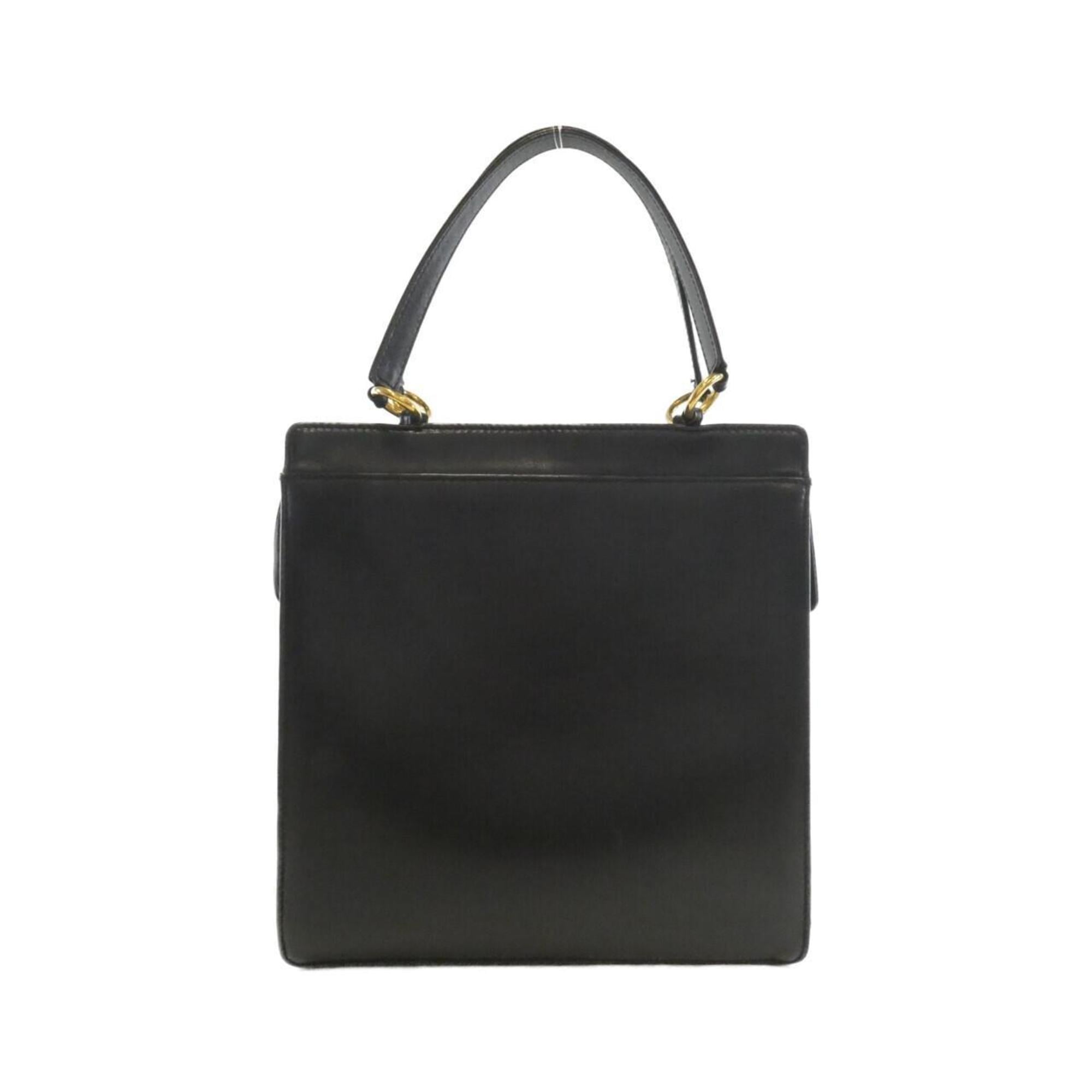 Chanel Black Leather Handbag (Pre-Owned)