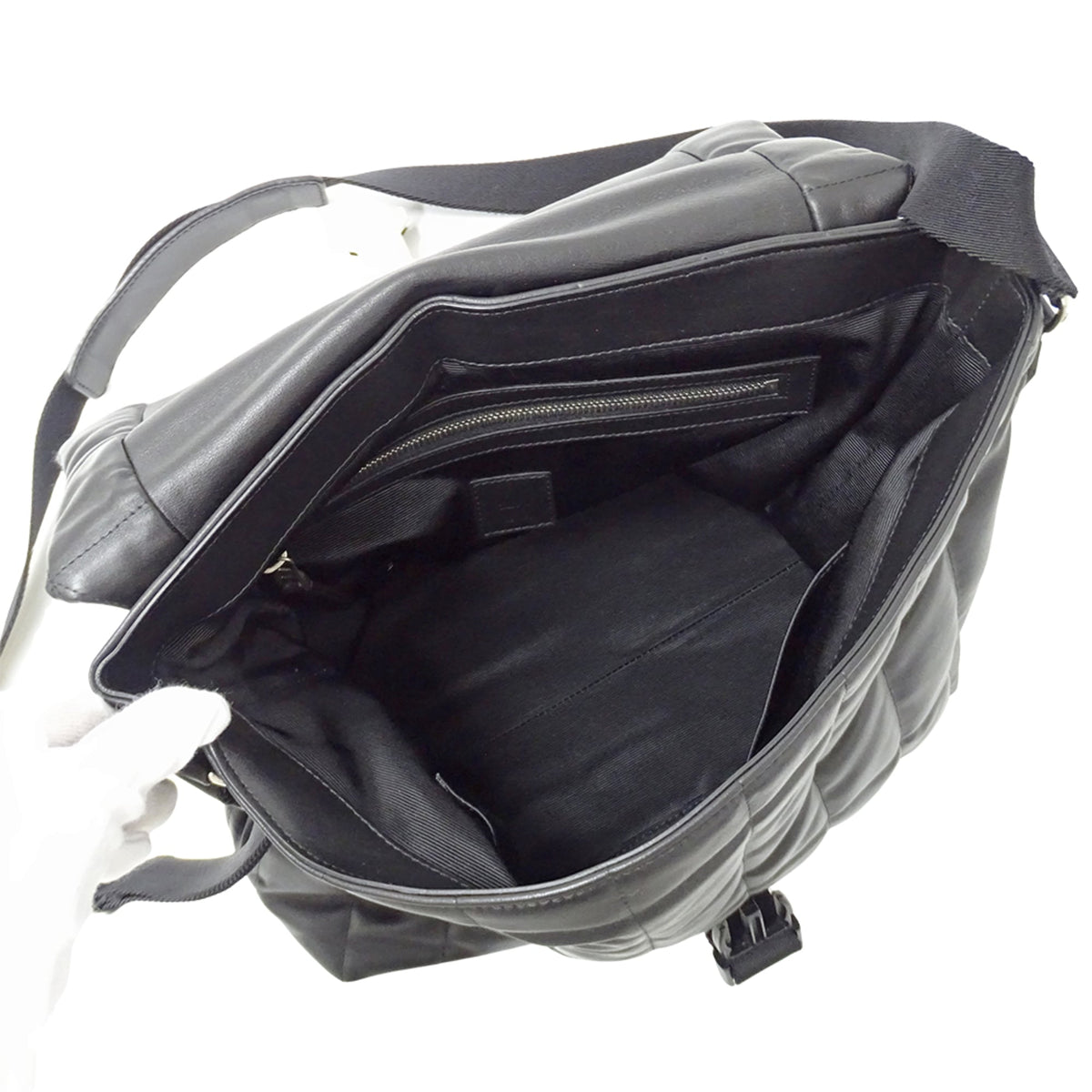 Dunhill Black Leather Handbag Shoulder Bag (Pre-Owned)
