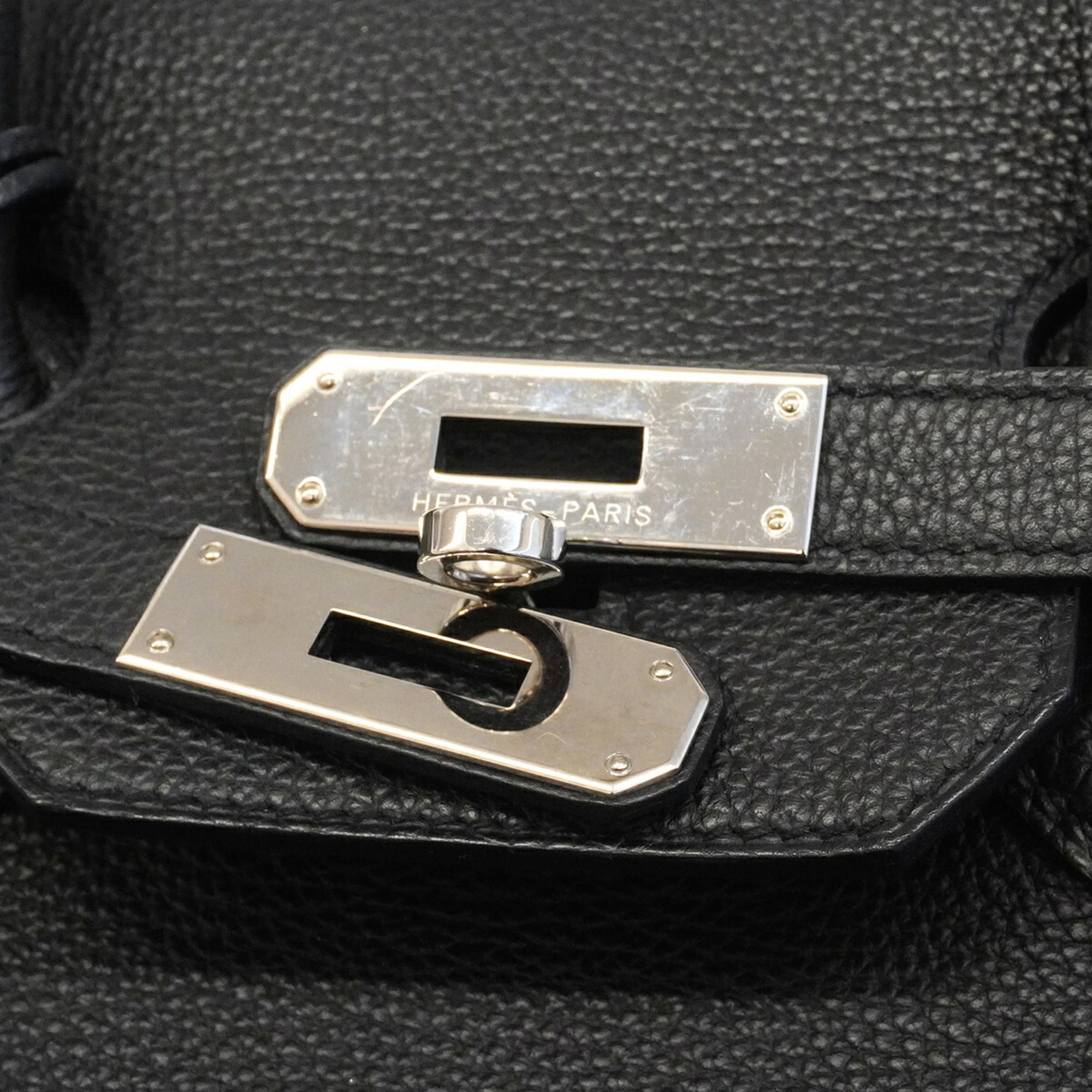 Hermes Black Togo Leather Handbag (Pre-Owned)