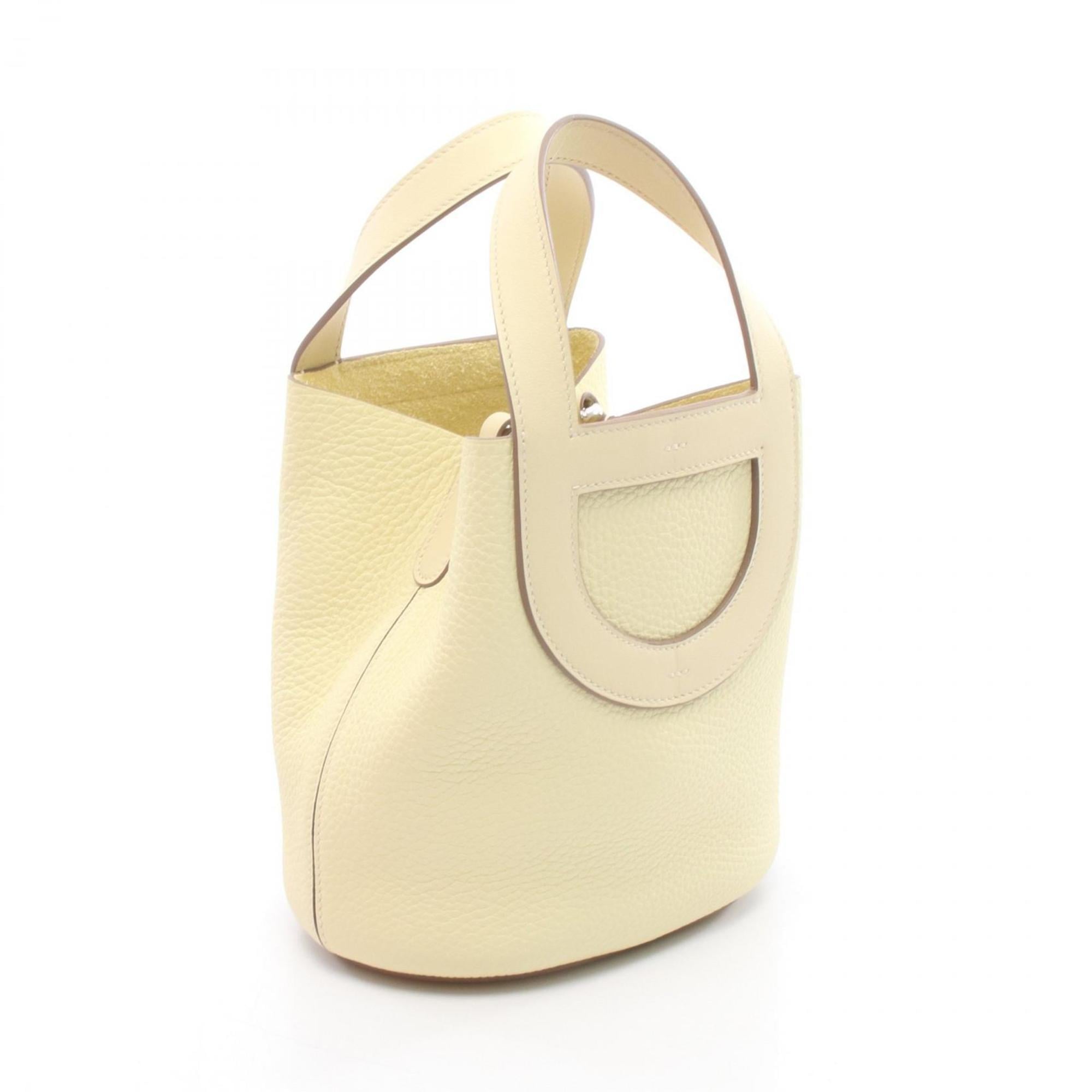 Hermes Yellow Taurillon Clemence Leather Leather Swift Leather Handbag (Pre-Owned)