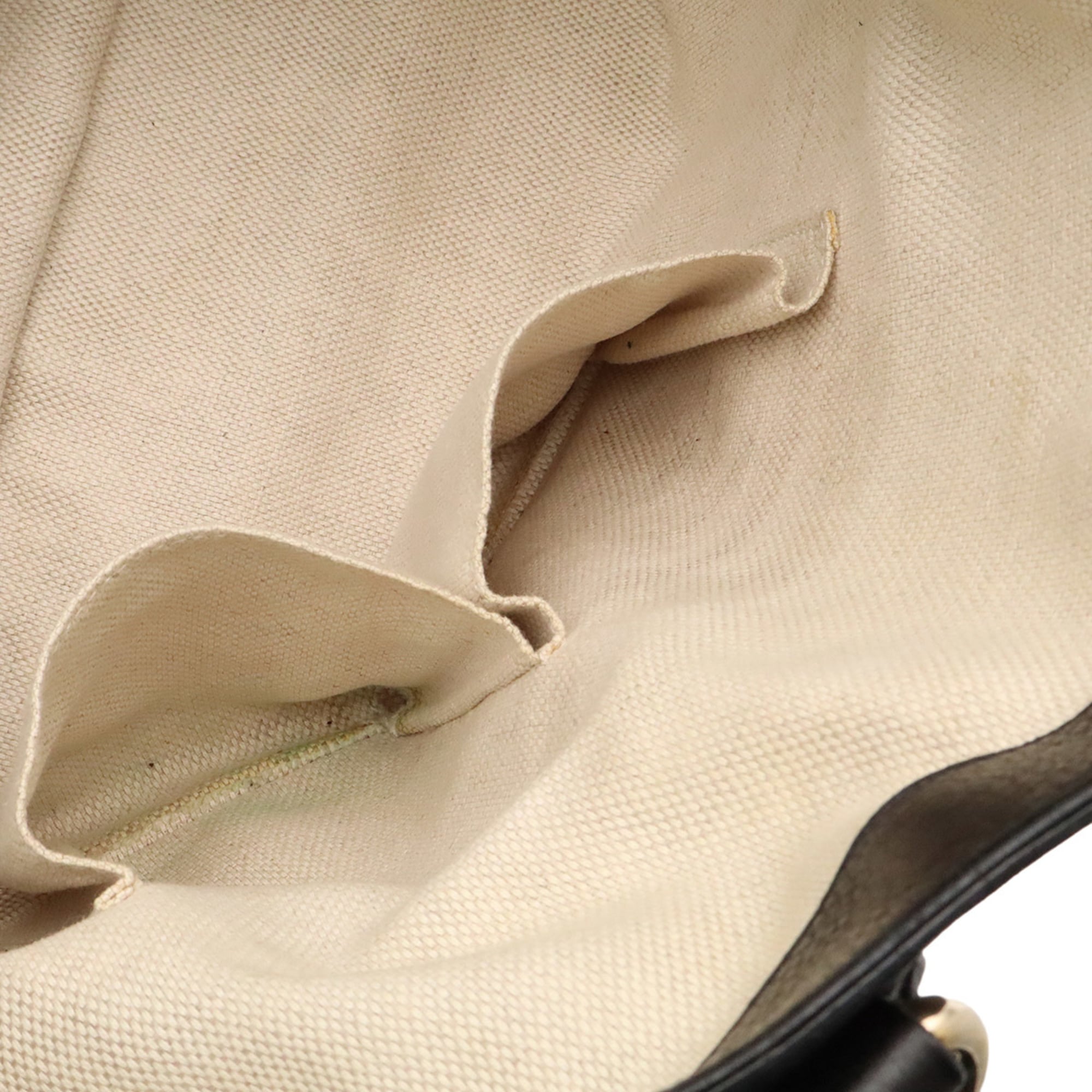 Gucci Black Yellow Leather Shoulder Bag Tote Bag (Pre-Owned)