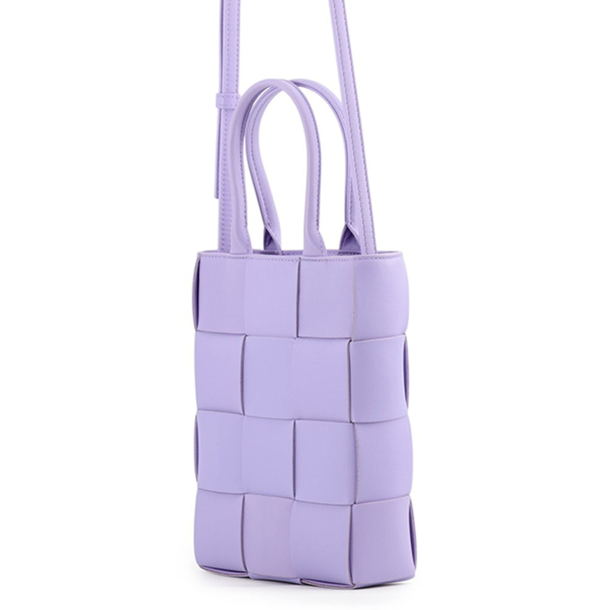 Bottega Veneta Purple Leather Handbag (Pre-Owned)