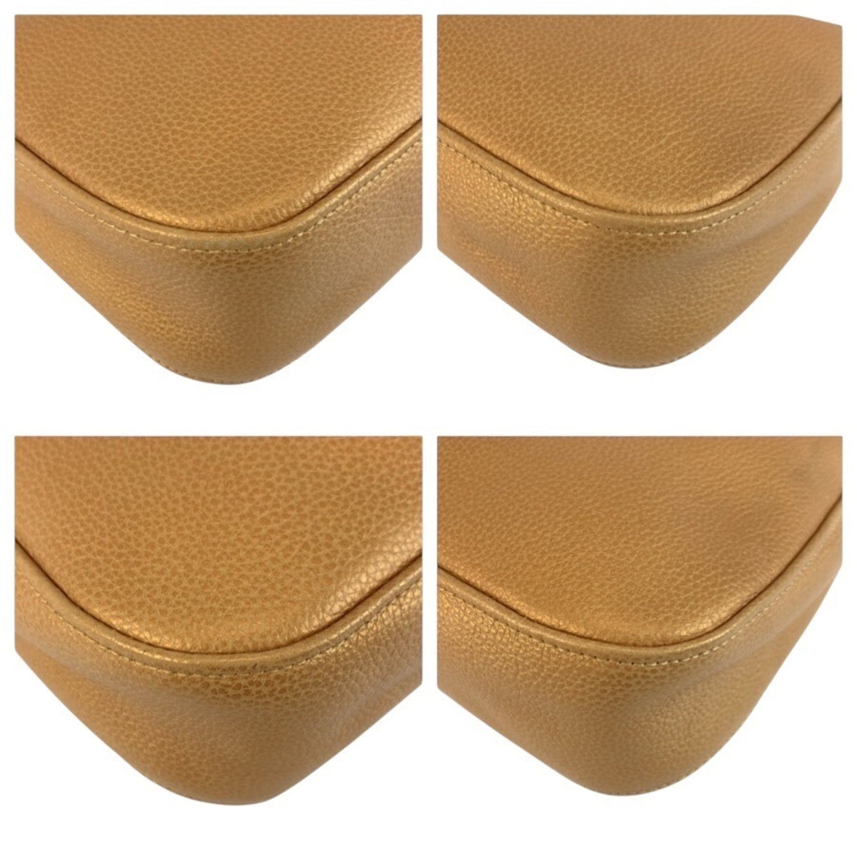 Longchamp Beige Leather Pochette Shoulder Bag (Pre-Owned)