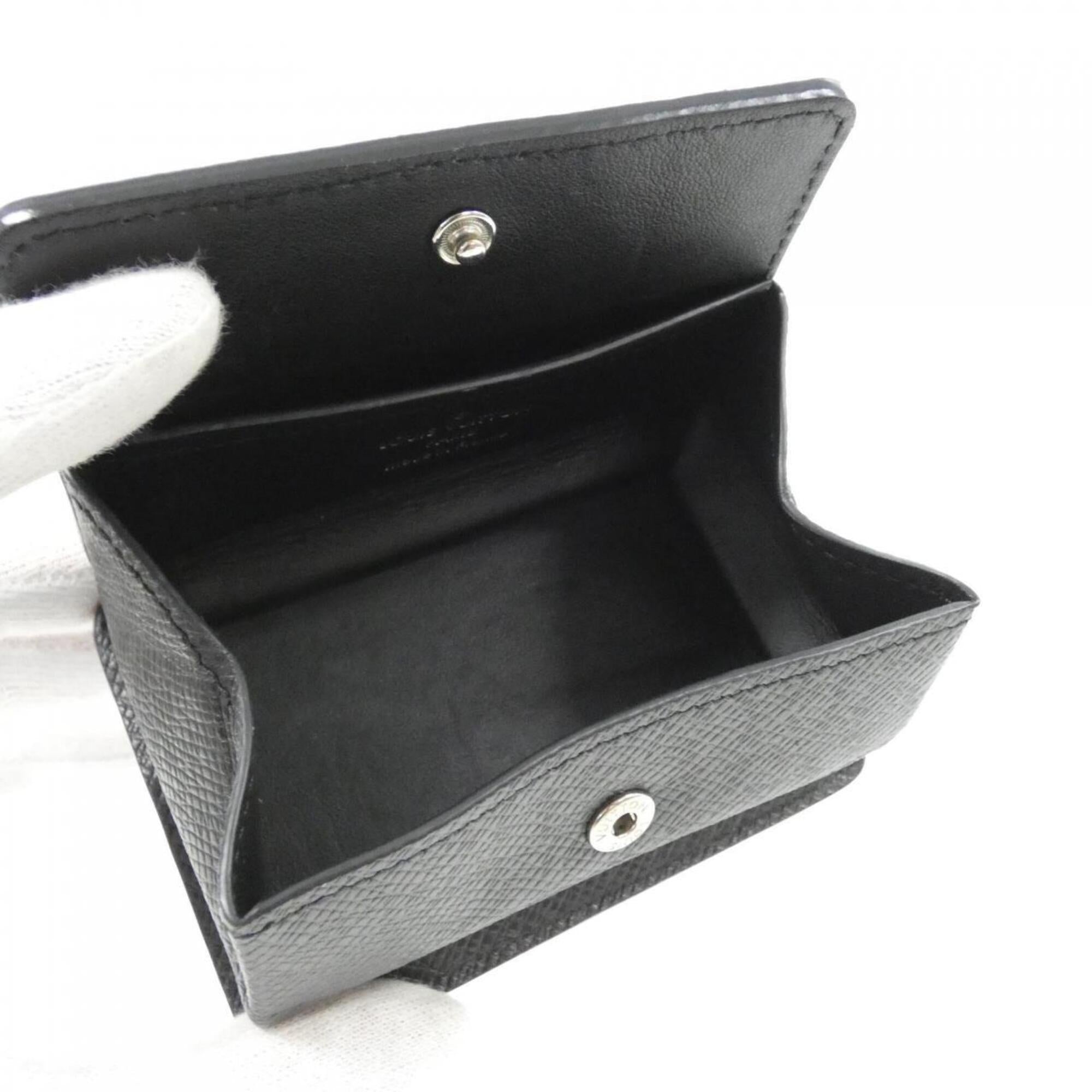 Louis Vuitton Black Leather Coin Purse/Coin Case (Pre-Owned)