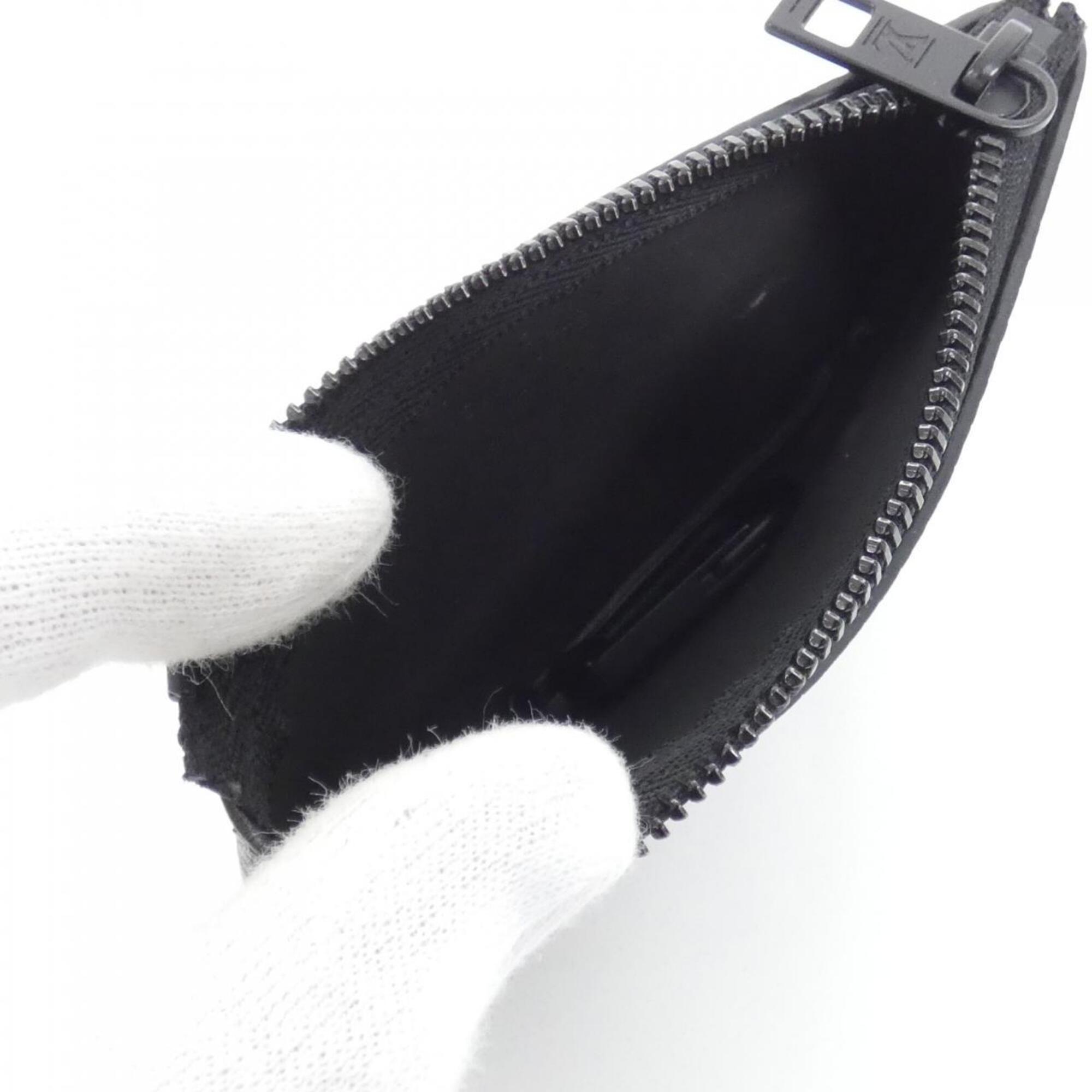 Louis Vuitton Black Leather Coin Purse/Coin Case (Pre-Owned)