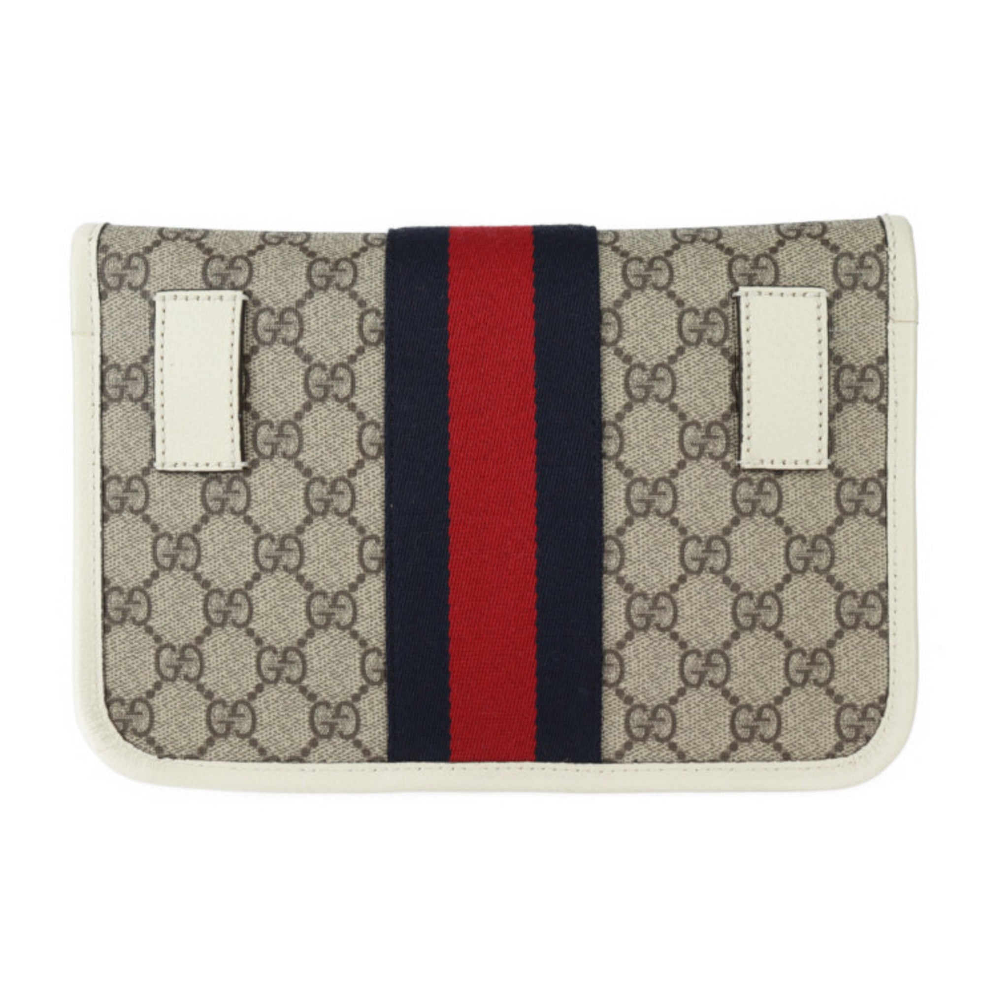 Gucci Beige White Gg Supreme Leather Fanny Pack (Pre-Owned)