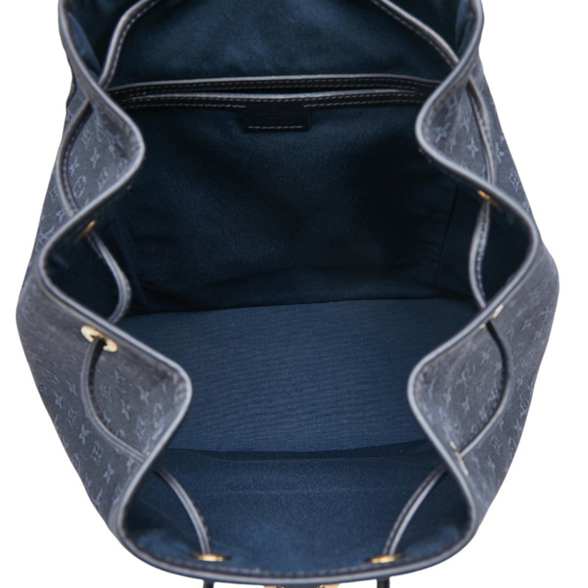 Louis Vuitton Navy Canvas Leather Backpack (Pre-Owned)
